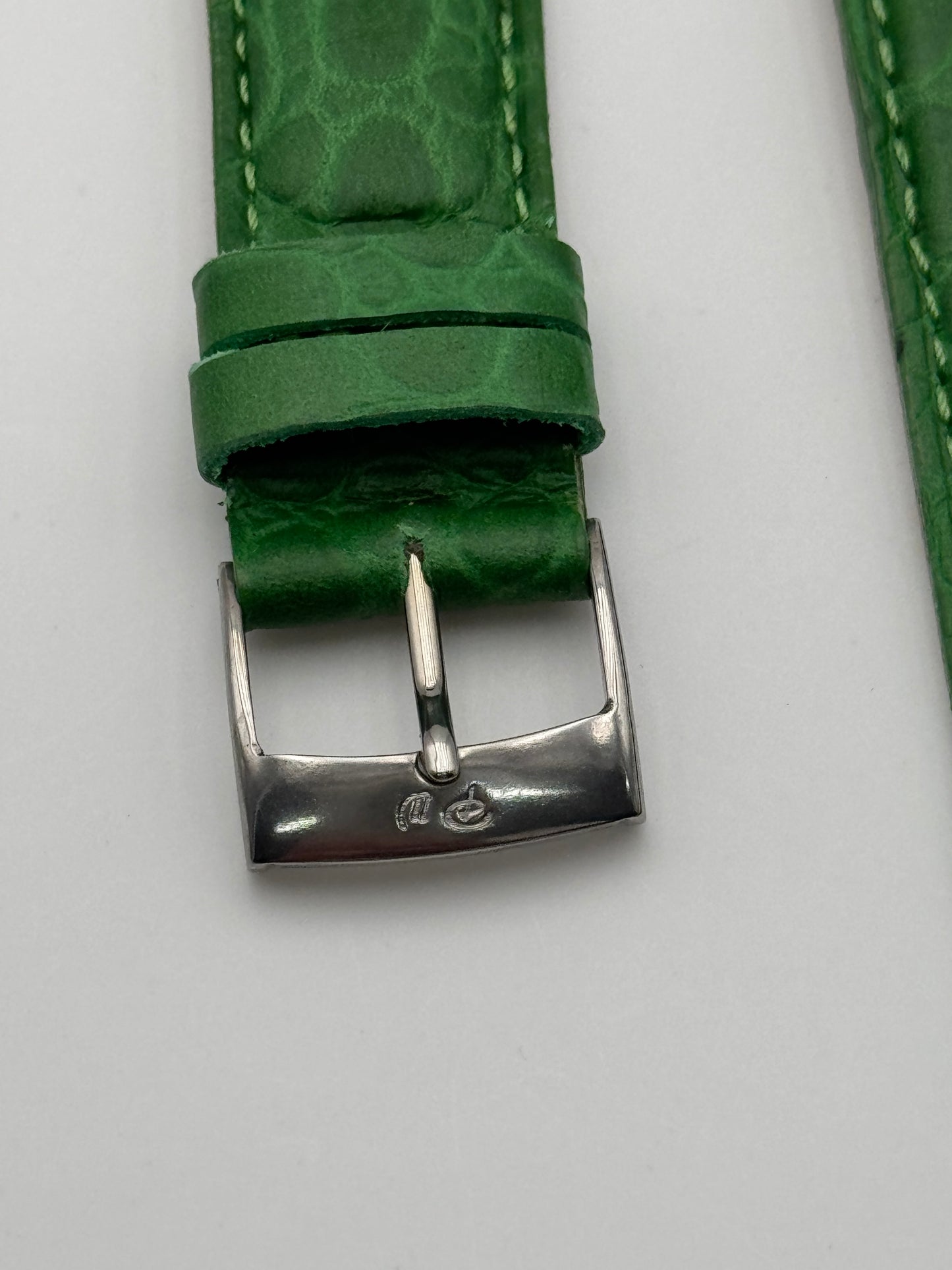 Philip Watch cinturino strap pelle leather coccodrillo verde 20mm