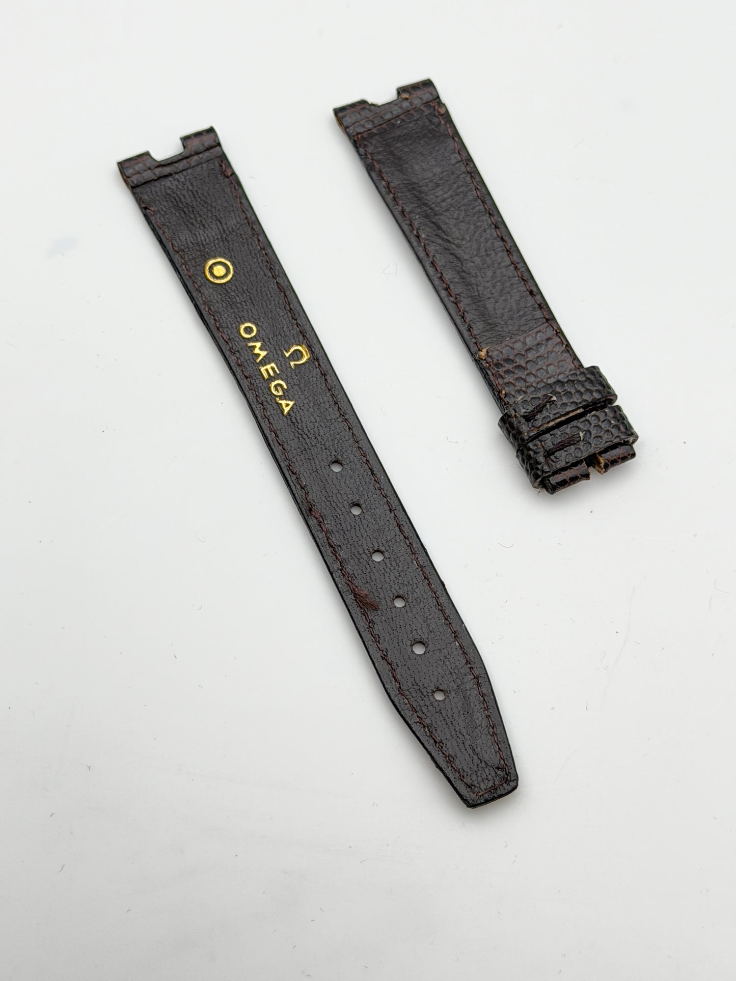 omega 16-5mm cinturino strap pelle leather