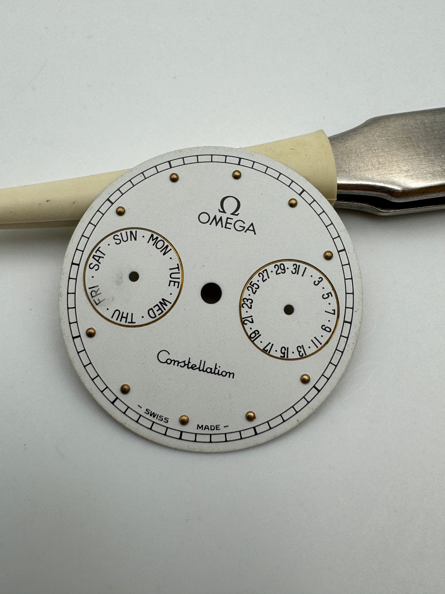 Omega constellation calendar dial quadrante 25mm