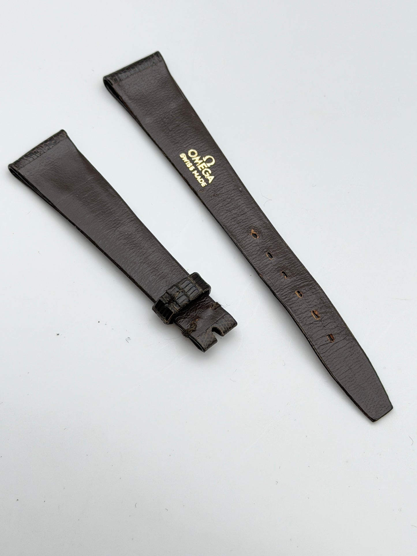 omega 16mm cinturino strap pelle leather