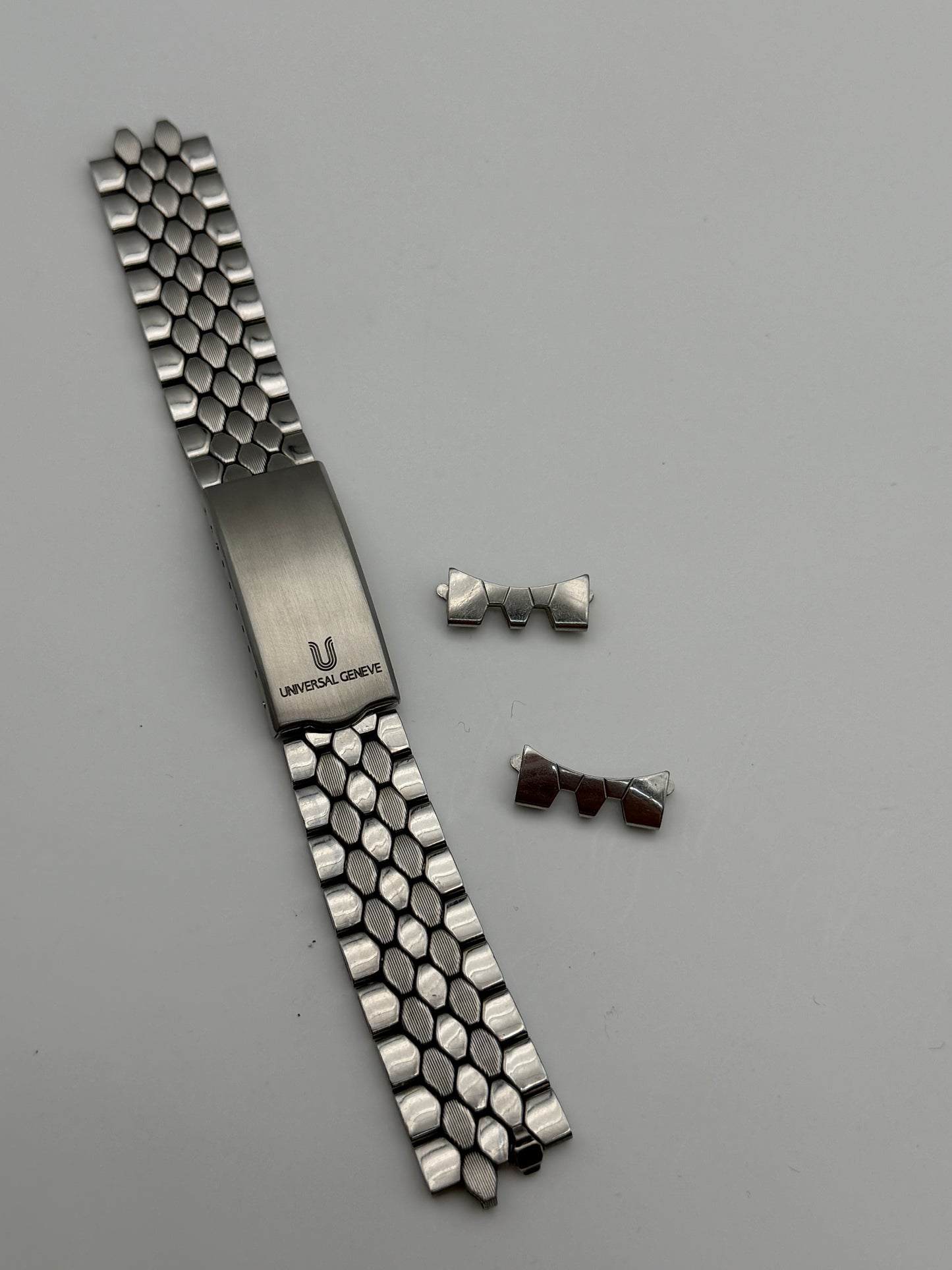 universal geneve 19mm bracciale bracelet strap steel vintage