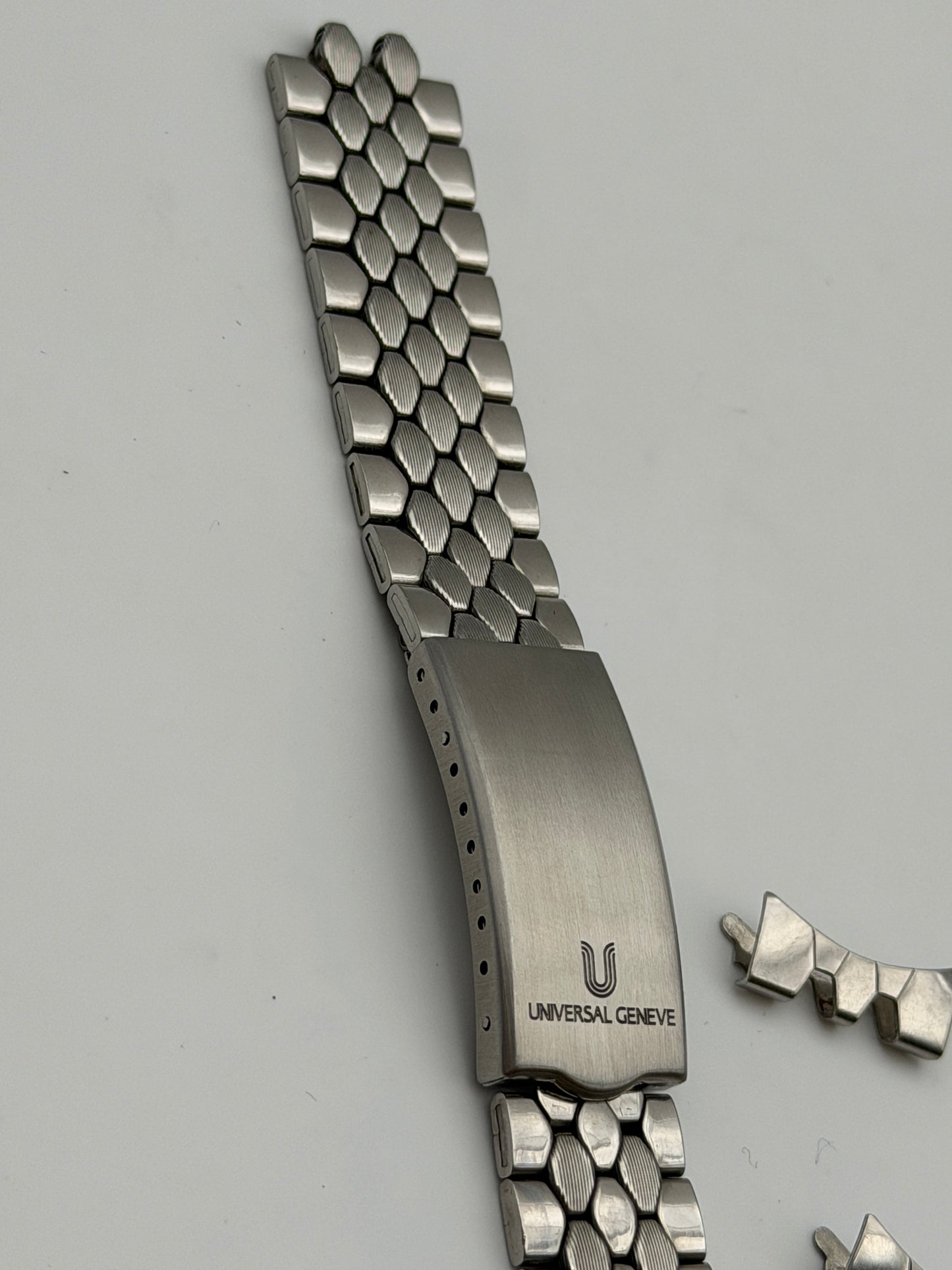 universal geneve 19mm bracciale bracelet strap steel vintage