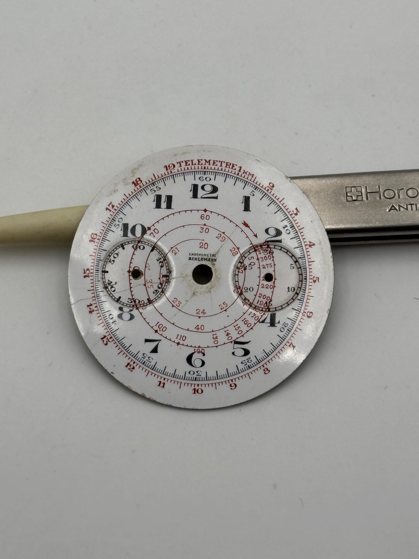 chronometre ackermann porcellana 34mm dial quadrante