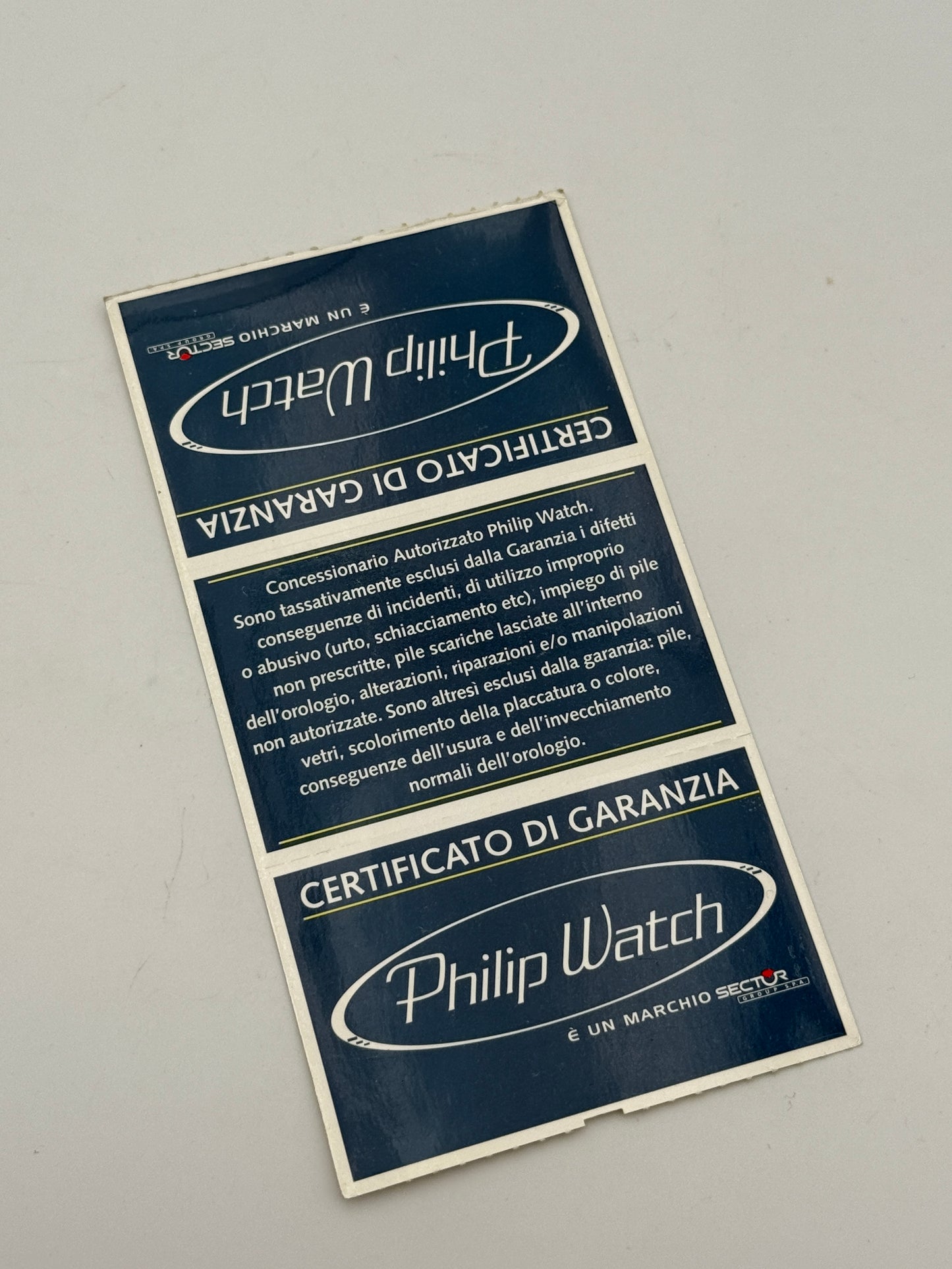 philip watch warranty garanzia guarantee swiss made vintage