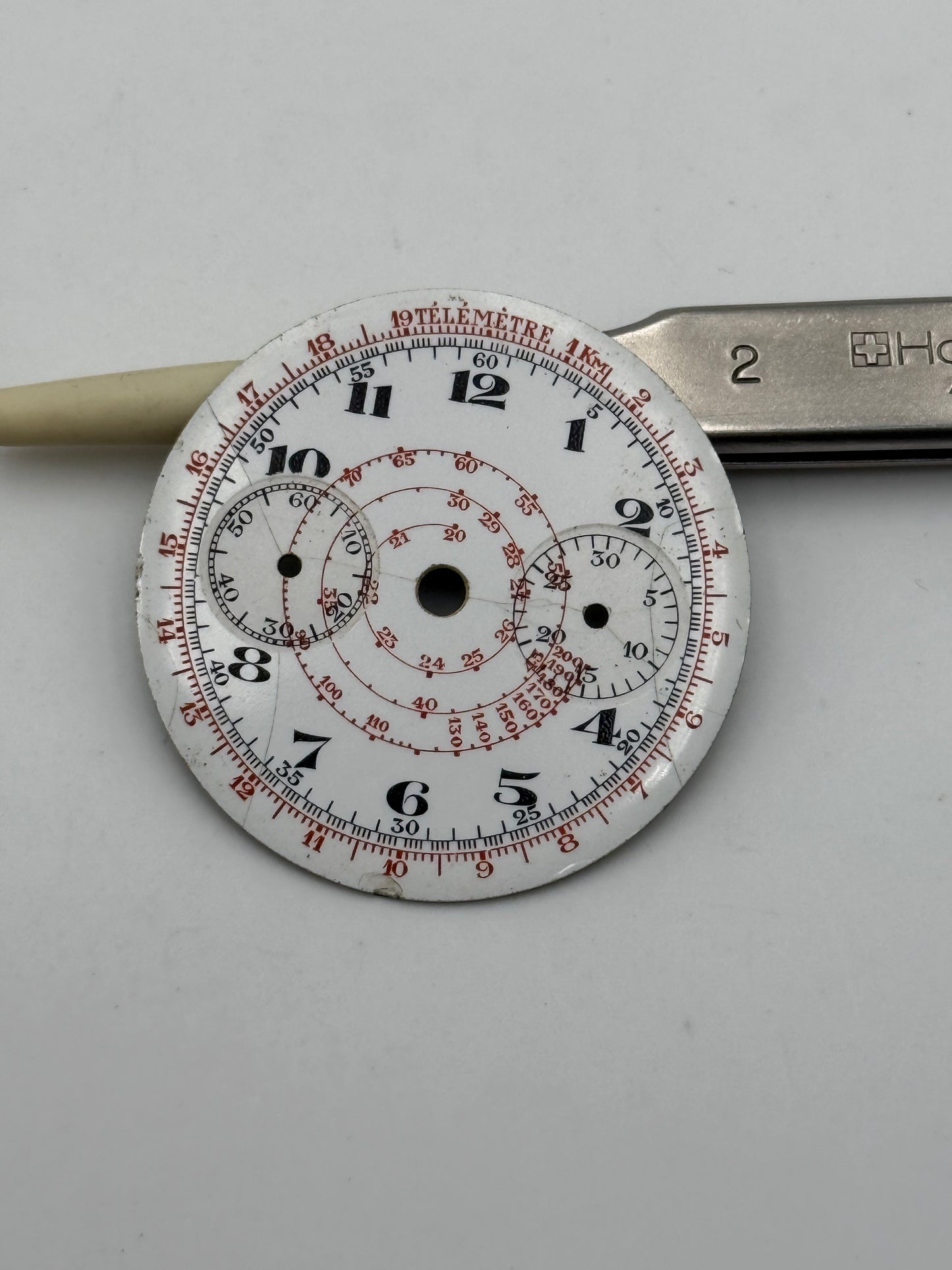 chrono vintage dial porcelain chrono 33,5-29,2mm