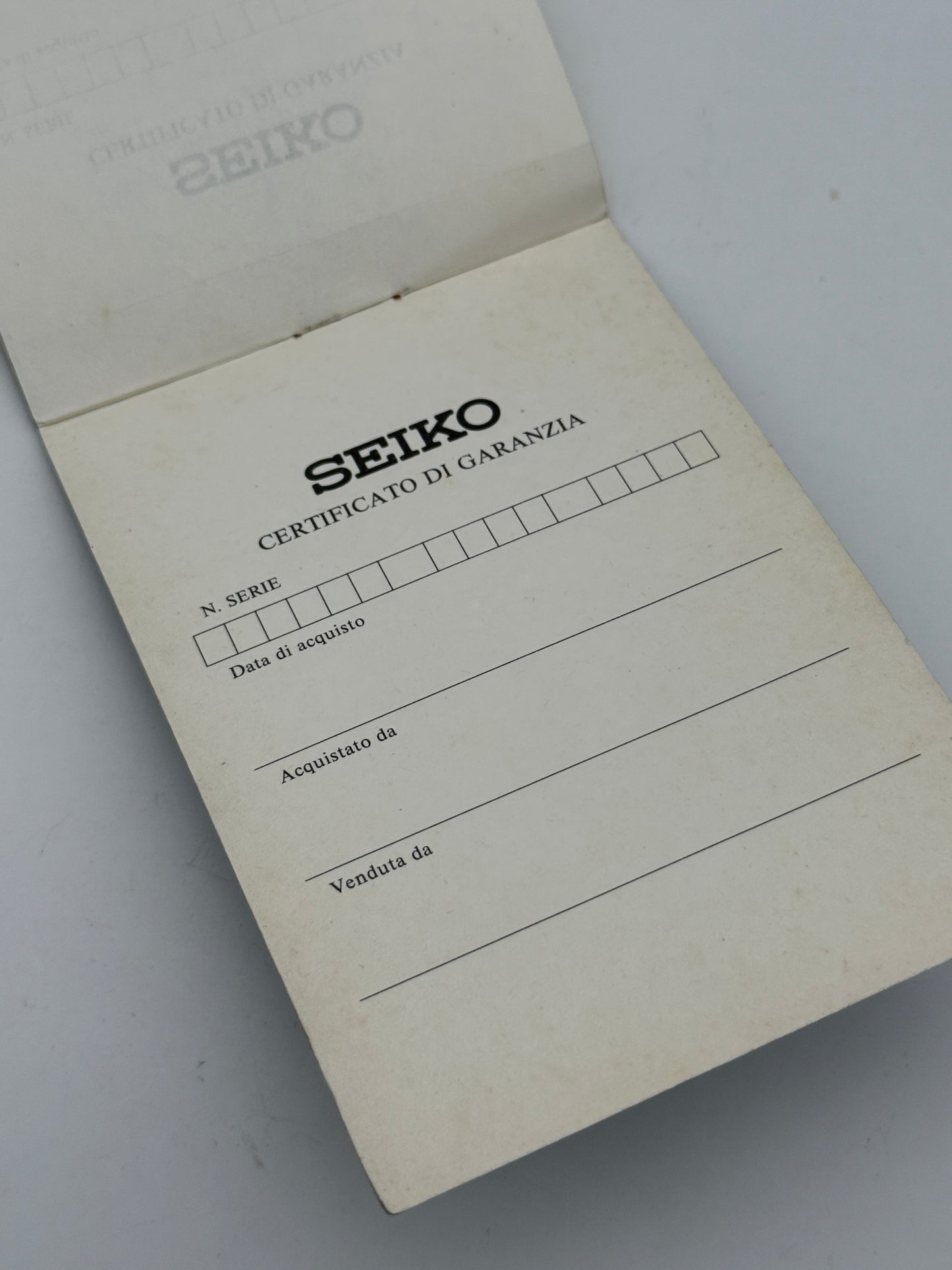 seiko quartz garanzia vintage japan warranty guarantee