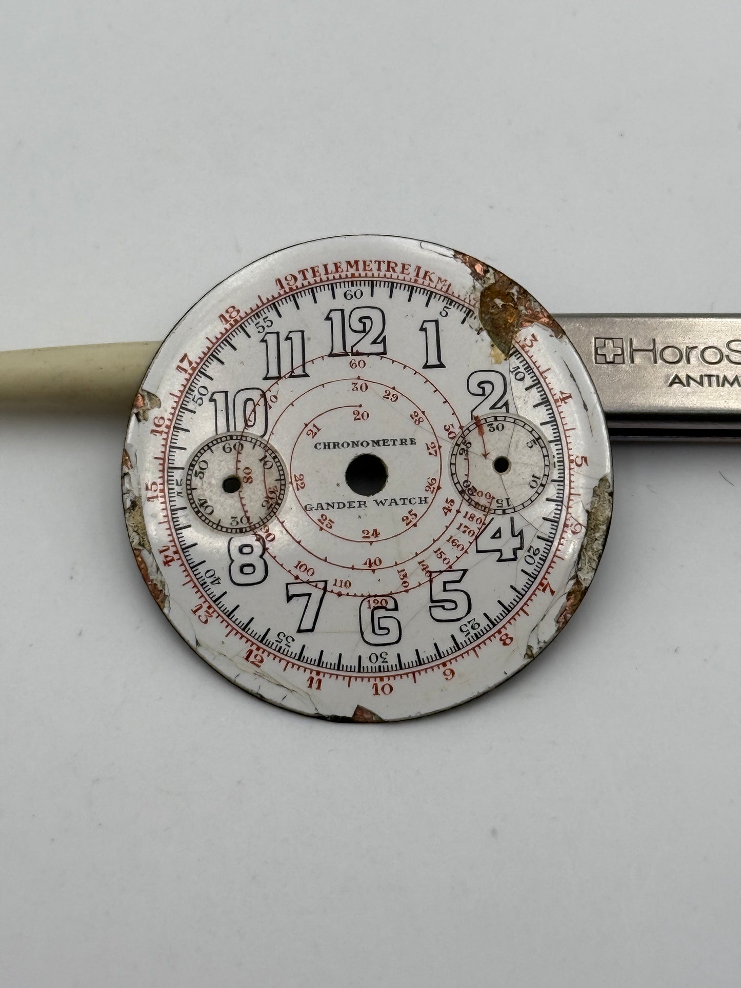 gander watch chronometre porcelain dial quadrante 35-28,5mm