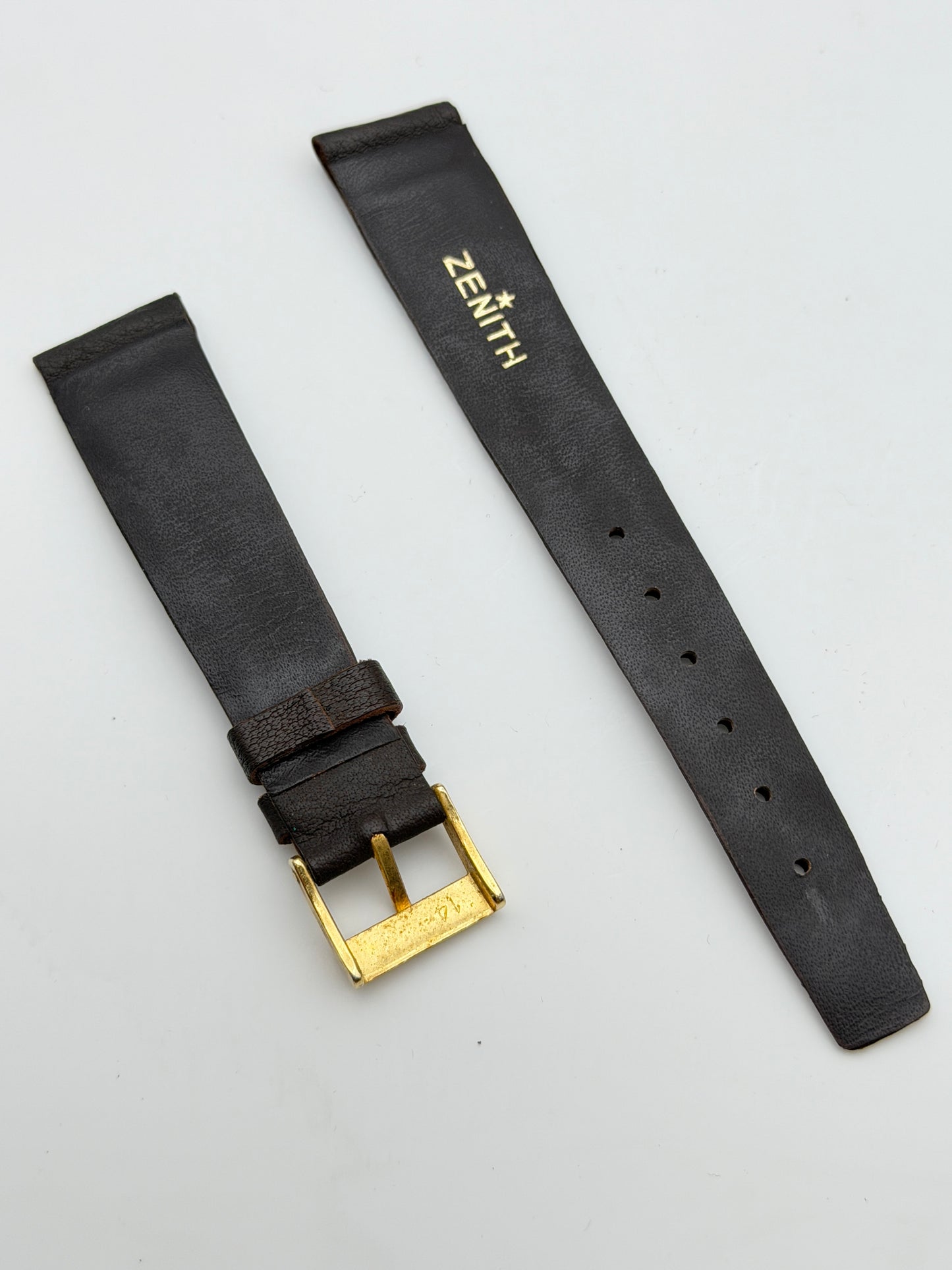 zenith 18mm cinturino strap pelle leather