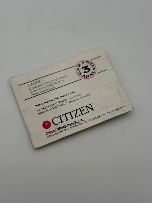 citizen garanzia warranti guarantee vintage aqualand