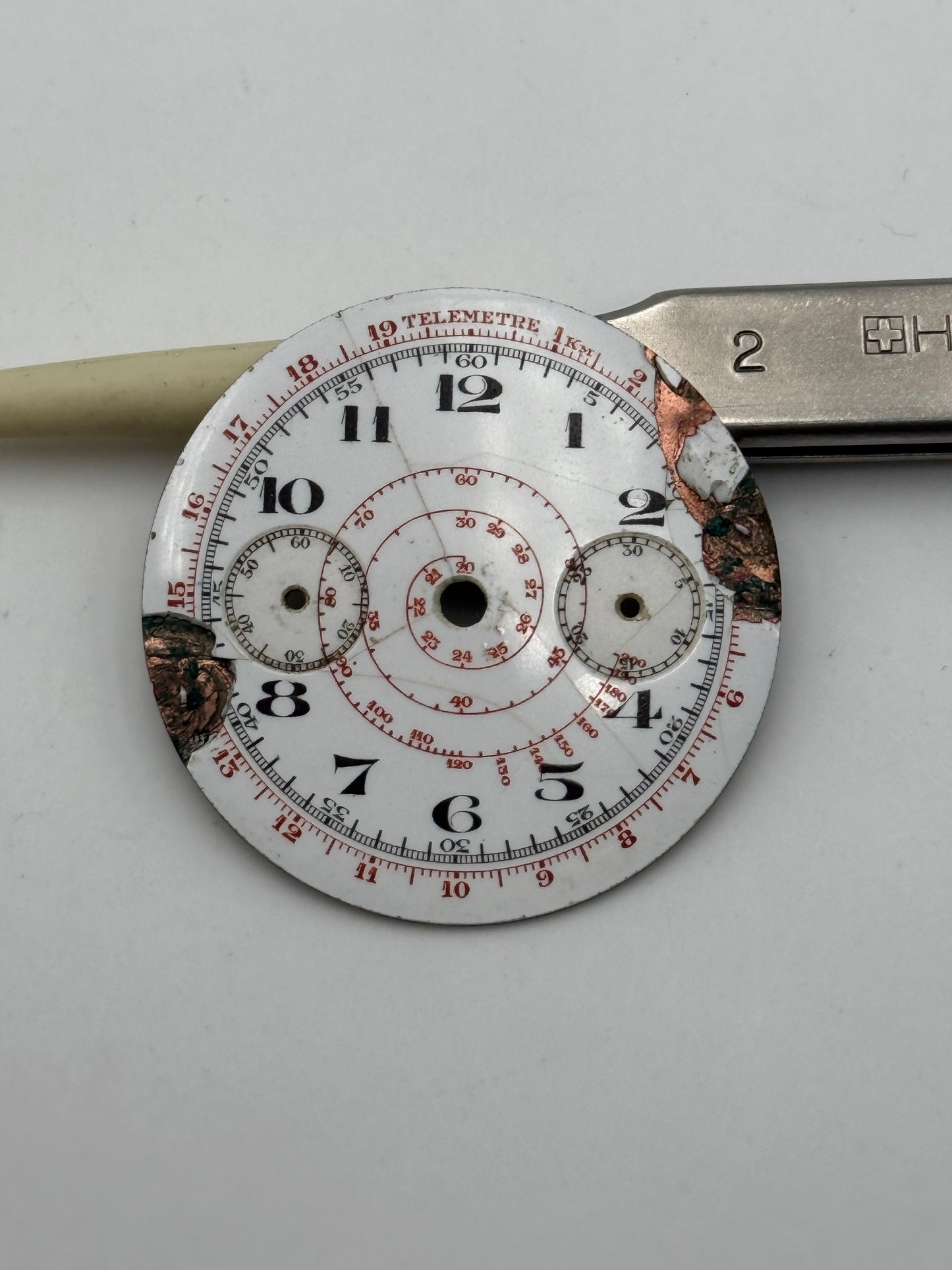 chrono porcelain dial quadrante anonimo 32-29mm