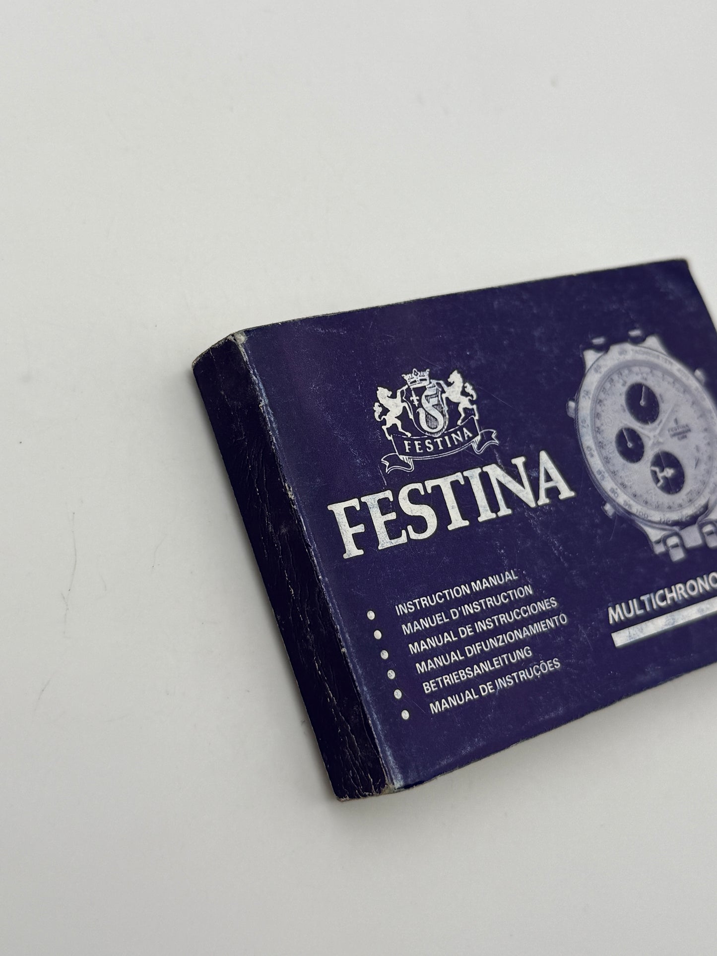 festina multichronograph libretto istruzioni booklet vintage