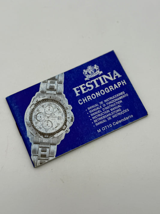 festina chronograph mos60 calendar istruzioni libretto booklet