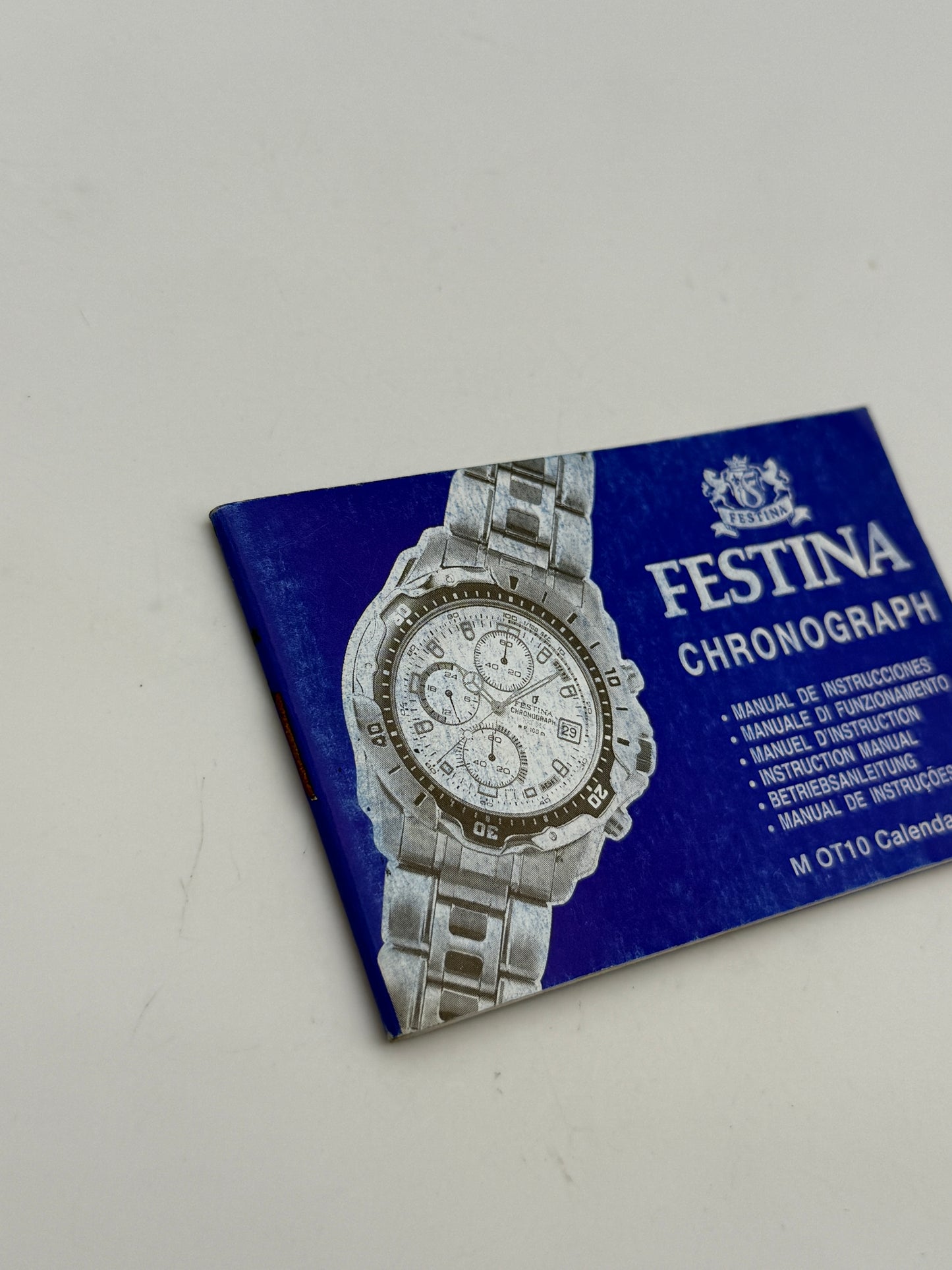 festina chronograph mos60 calendar istruzioni libretto booklet