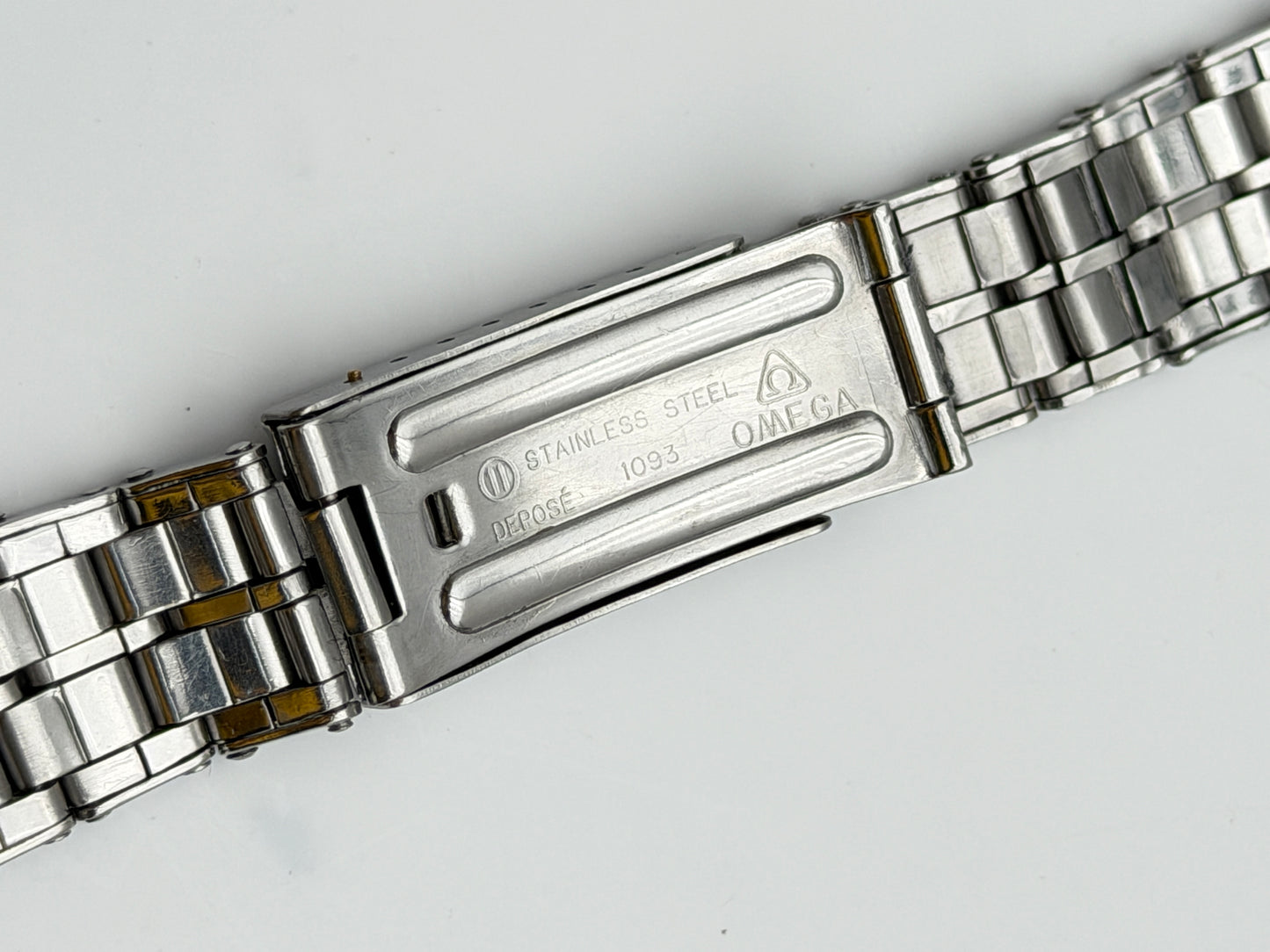 omega 1093 11 574 19mm bracciale bracelet steel vintage