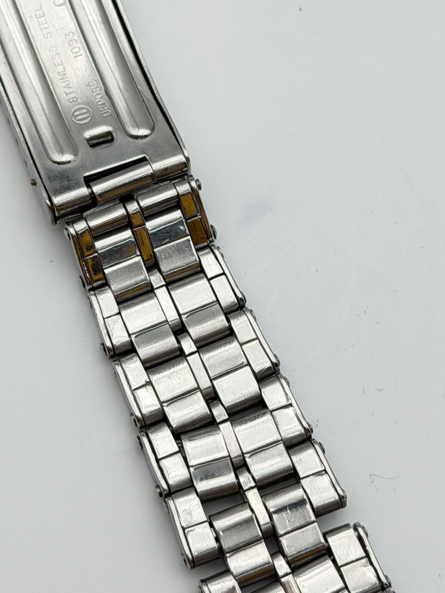 omega 1093 11 574 19mm bracciale bracelet steel vintage