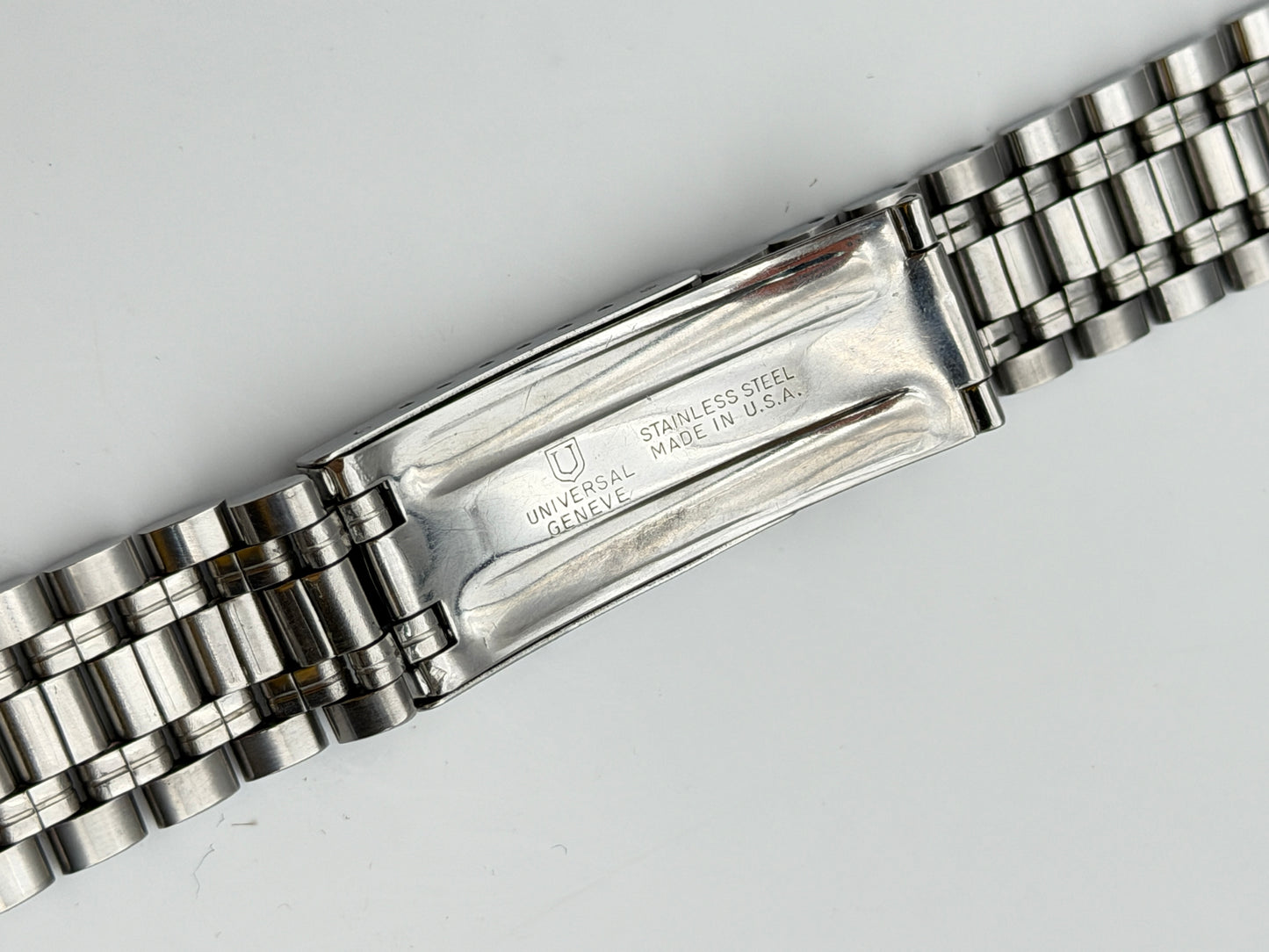 universal geneve usa 18mm rare bracelet bracciale steel vintage