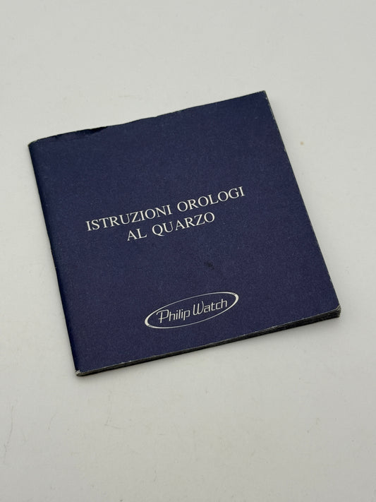 libretto philip watch istruzioni orologi al quarzo booklet swiss made vintage