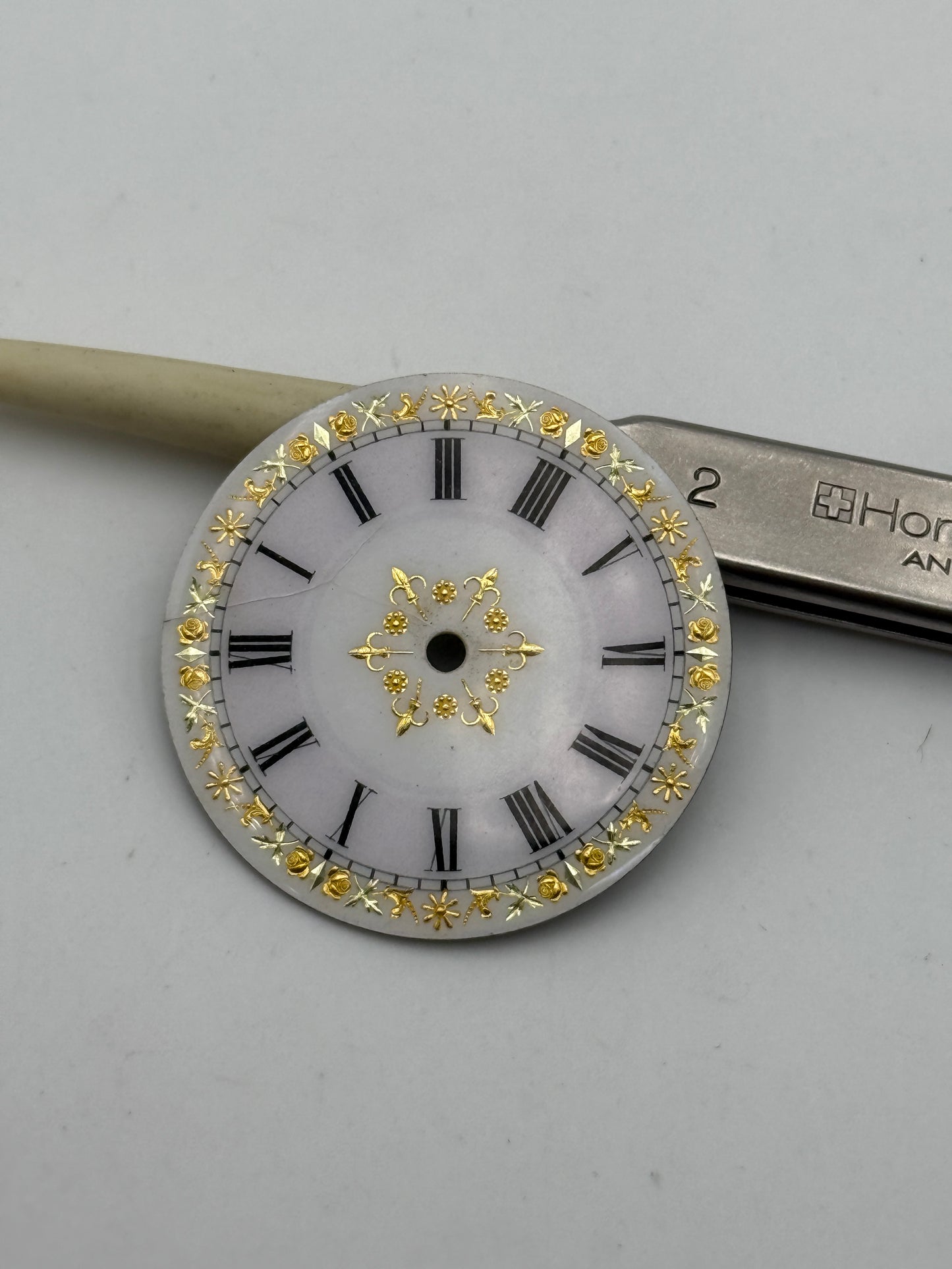 pocket watch dial quadrante porcelain 30.5mm