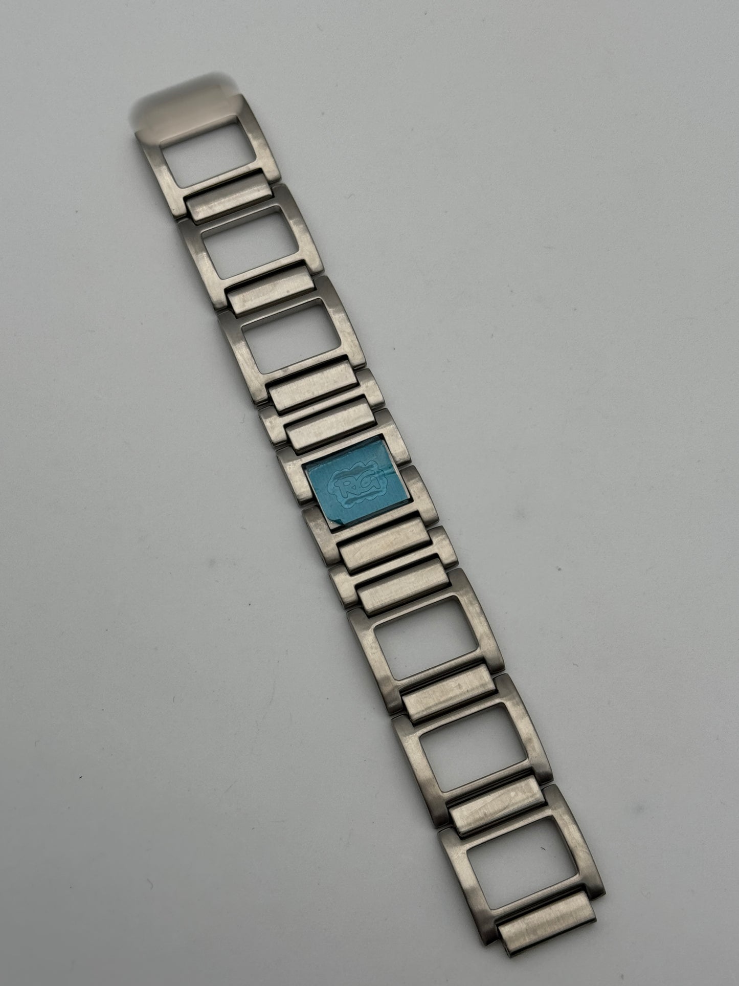 rg bracelet bracciale acciaio cinturino leather 24mm