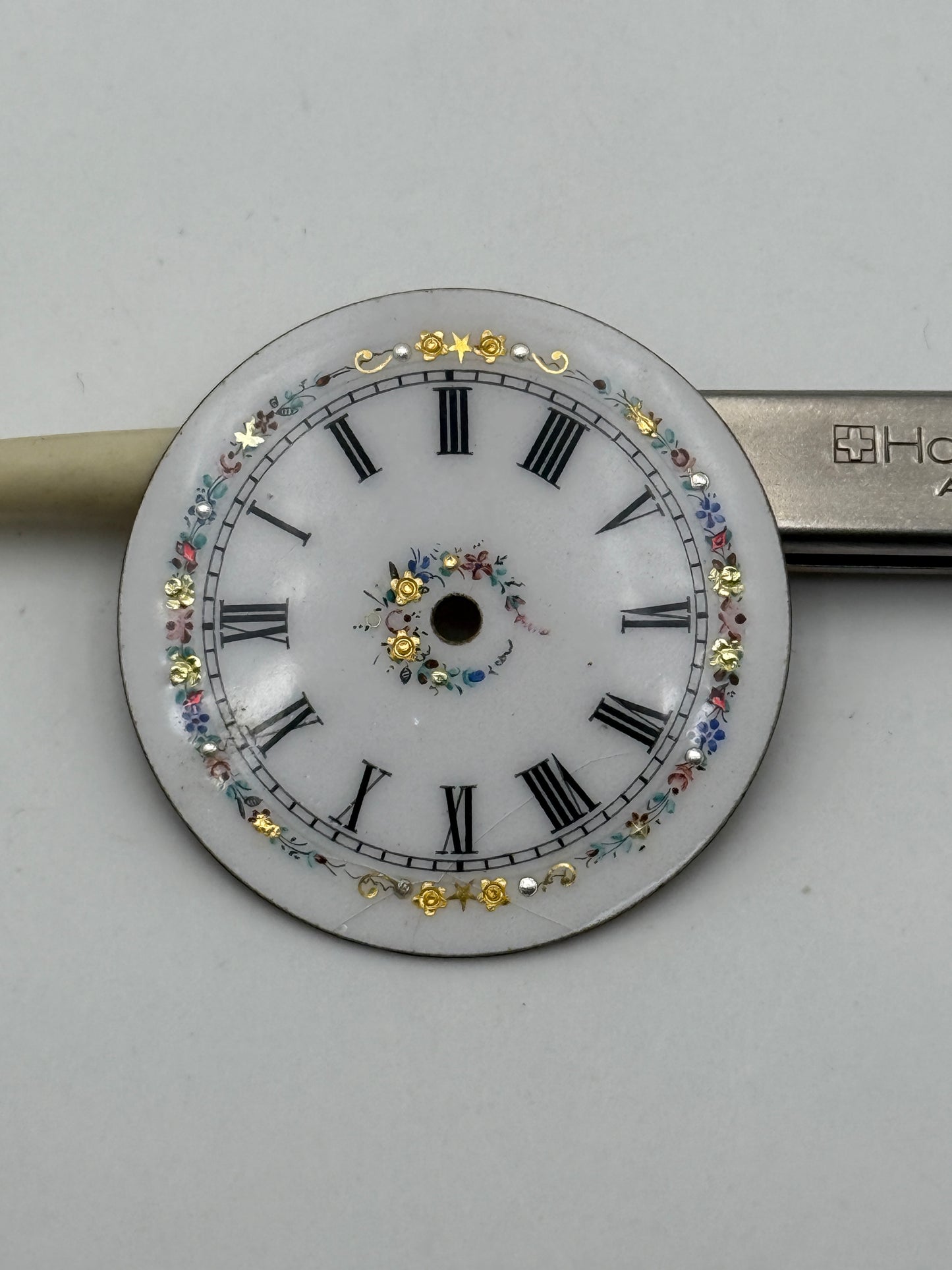 pocket watch dial quadrante porcelain 34mm