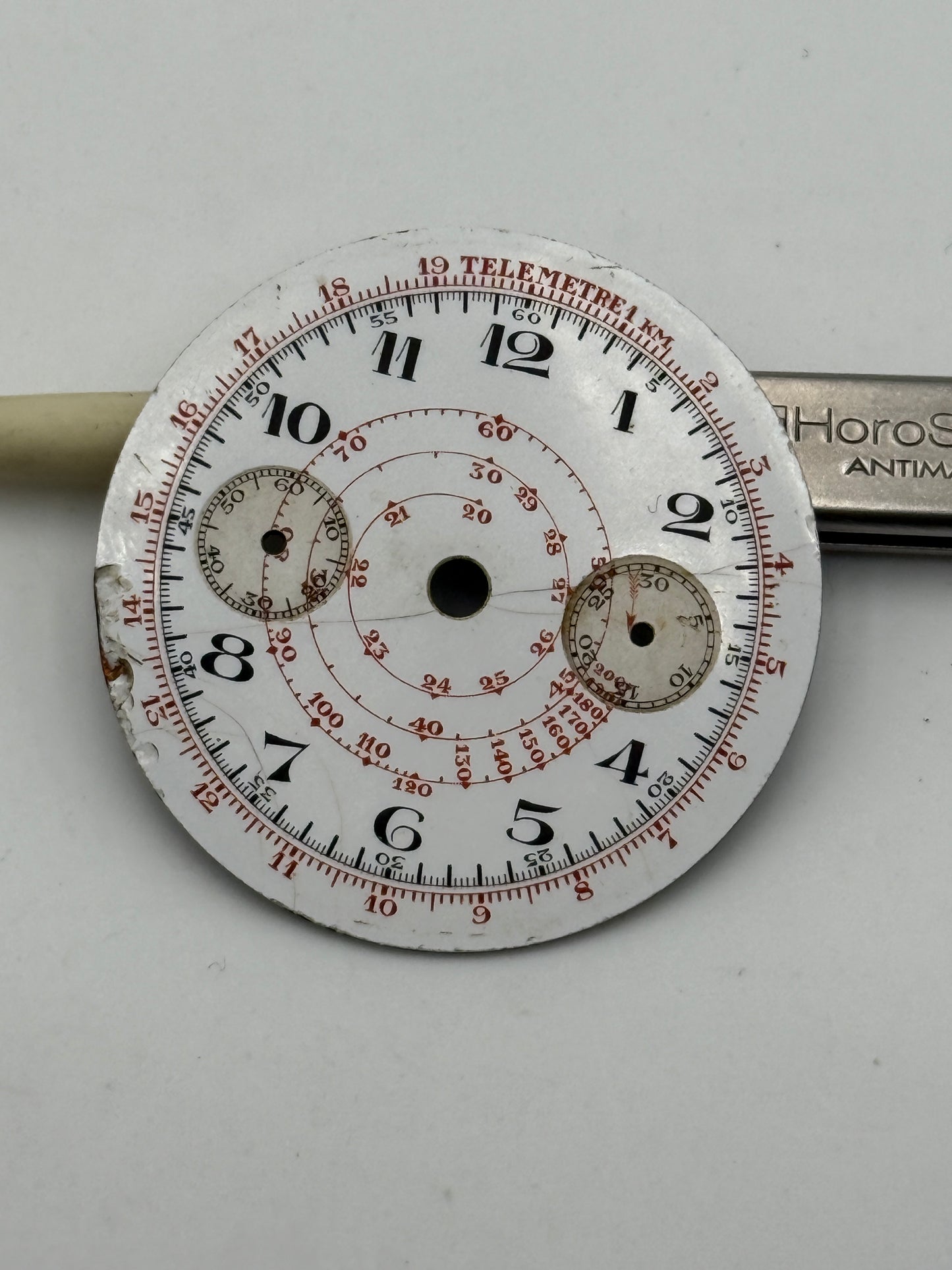 chrono dial quadrante vintage porcelain 37,7-29,6mm