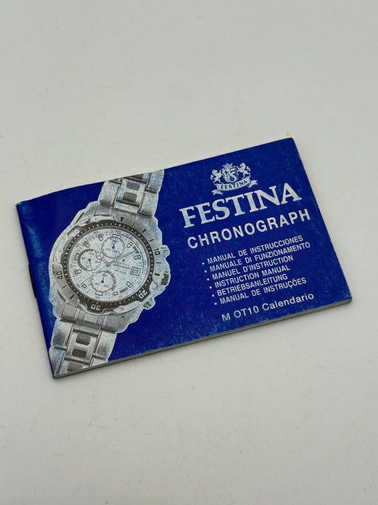 festina chronograph m ot10 calendario libretto booklet istruzioni