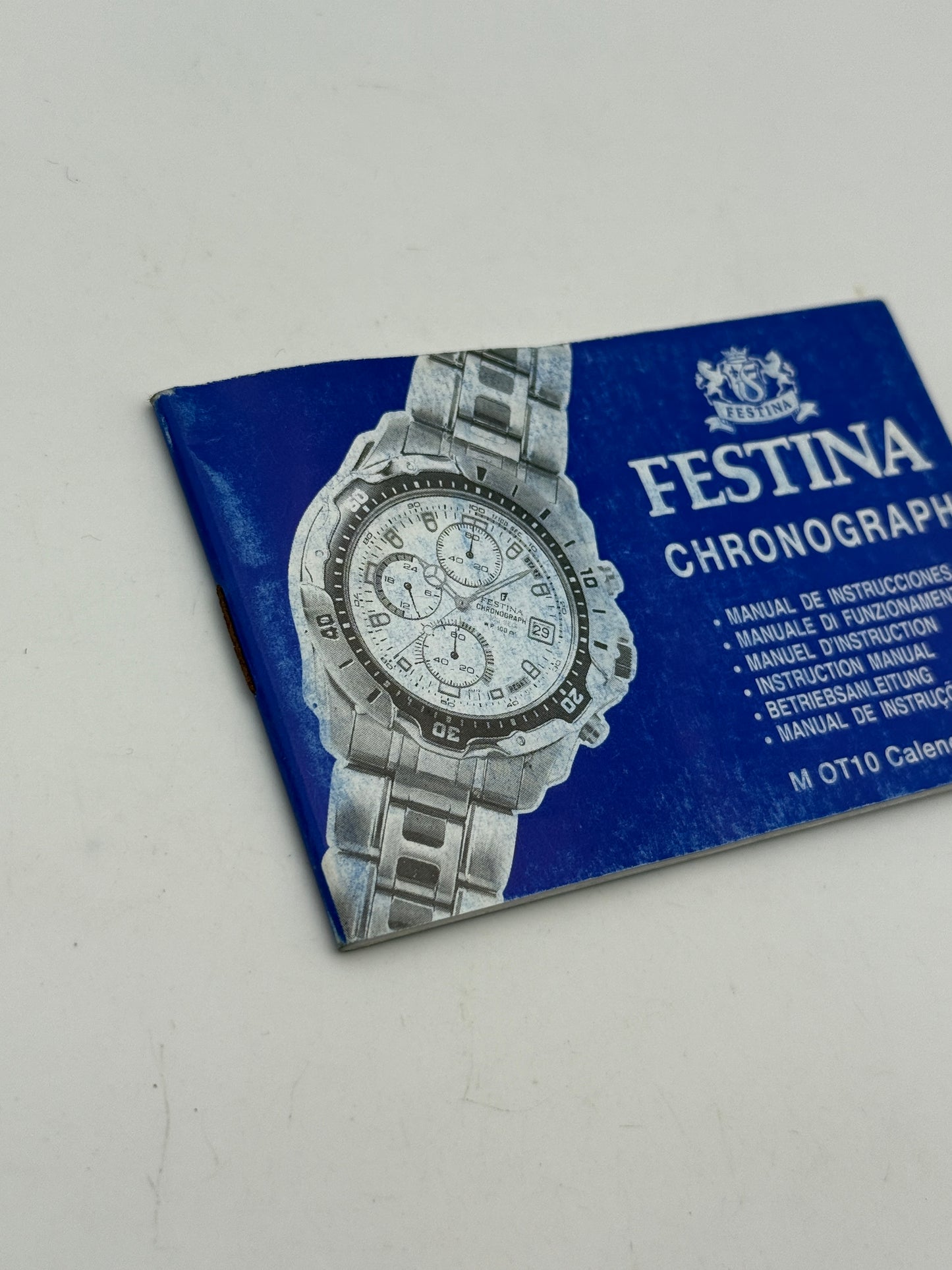 festina chronograph m ot10 calendario libretto booklet istruzioni
