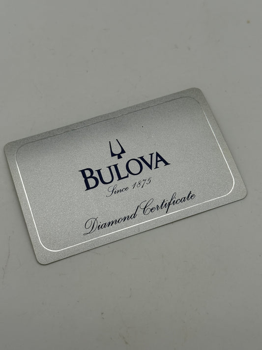 bulova garanzia 63r20 warranty guarantee swiss made