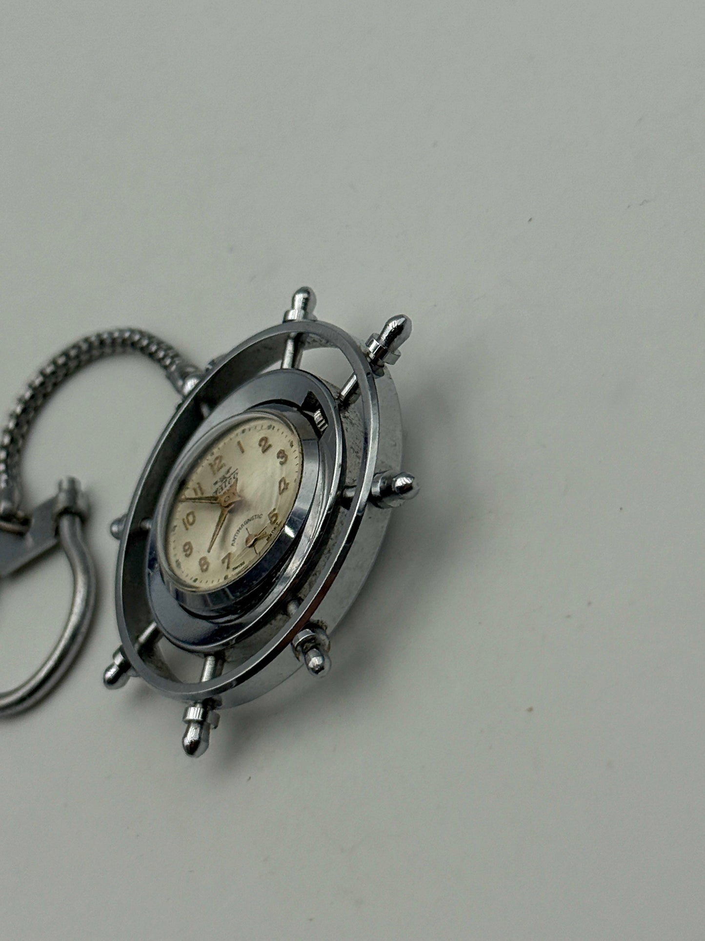 falco ruotino wheel timone rudder pocket watch vintage 50mm