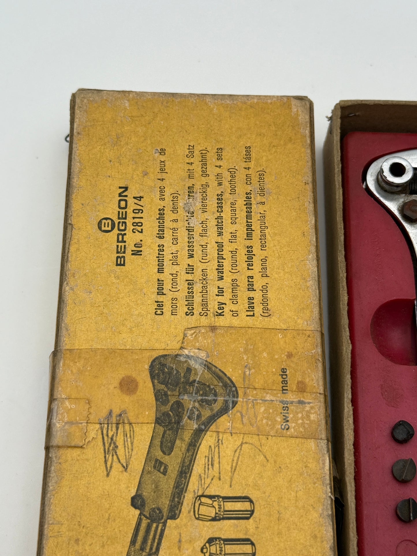 bergeon no.2819-4 key watch opener chiave apricasse open case