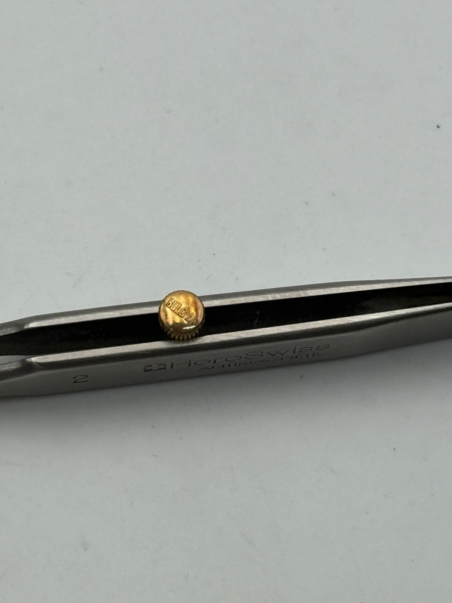 bulova corona crown impermeabile waterproof monobloc case 4.4x2x3mm gold plated