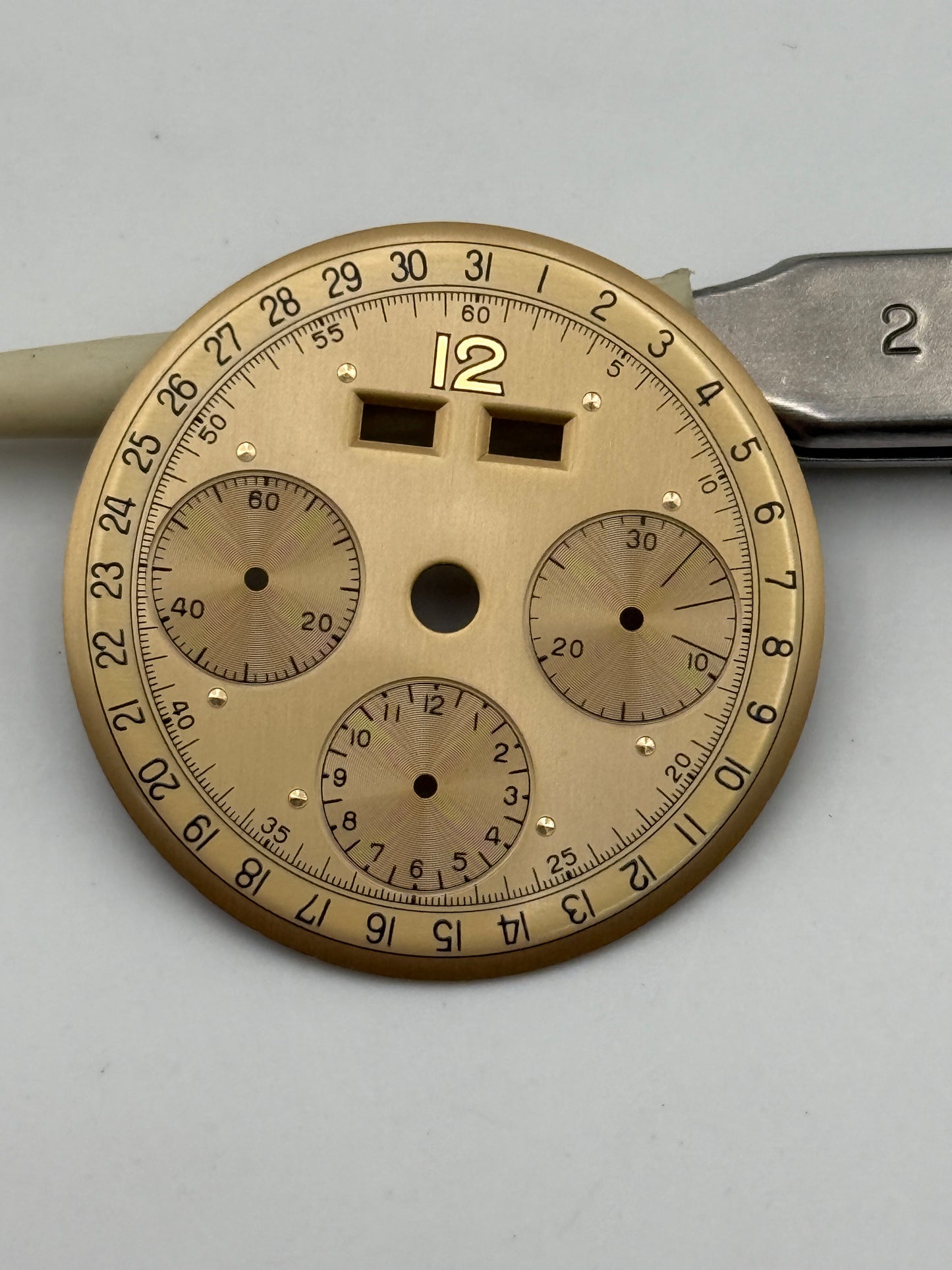 valjoux 72c nos 31,5mm dial quadrante chrono calendar rare