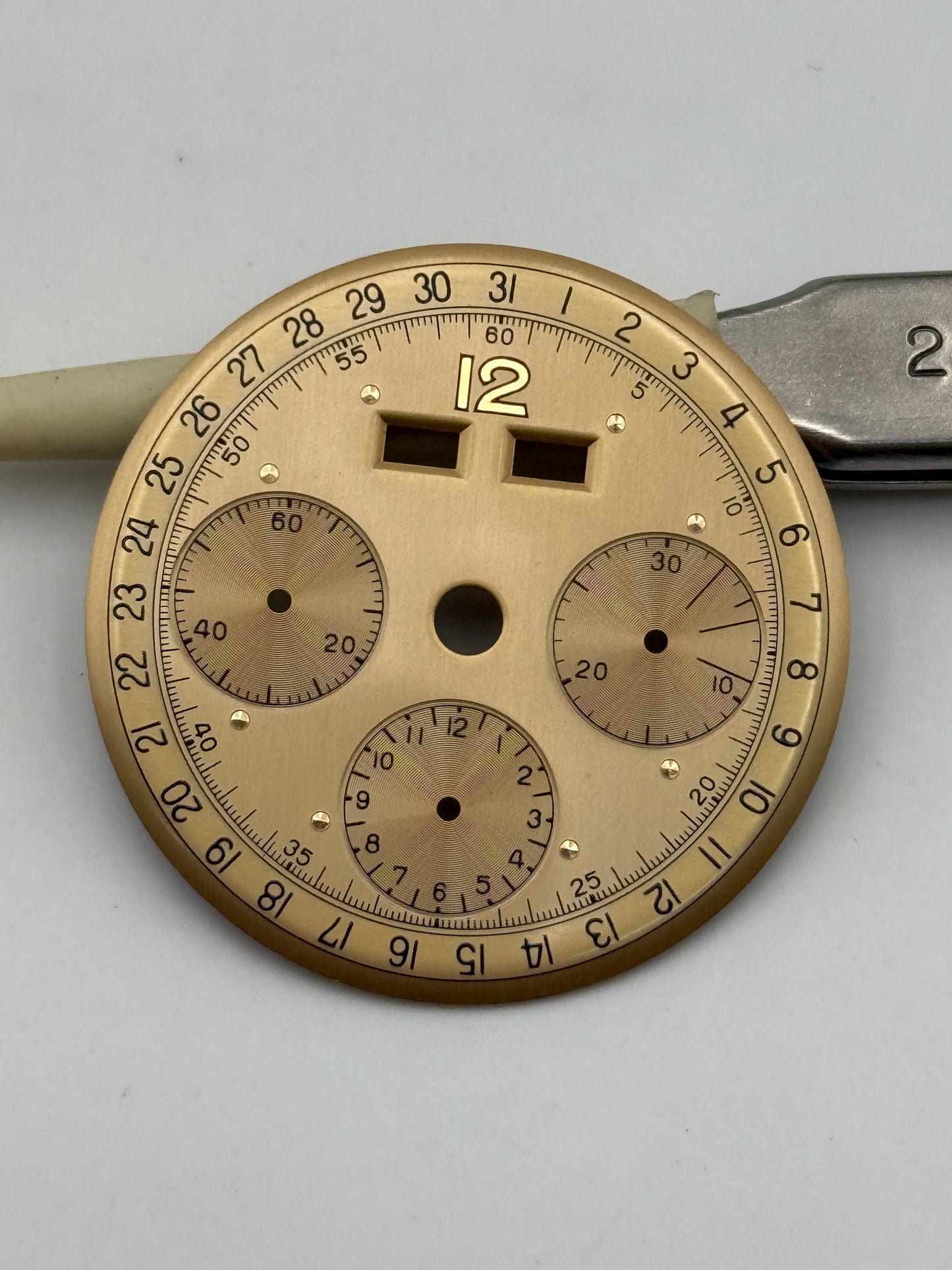 valjoux 72c nos 31,5mm dial quadrante chrono calendar rare