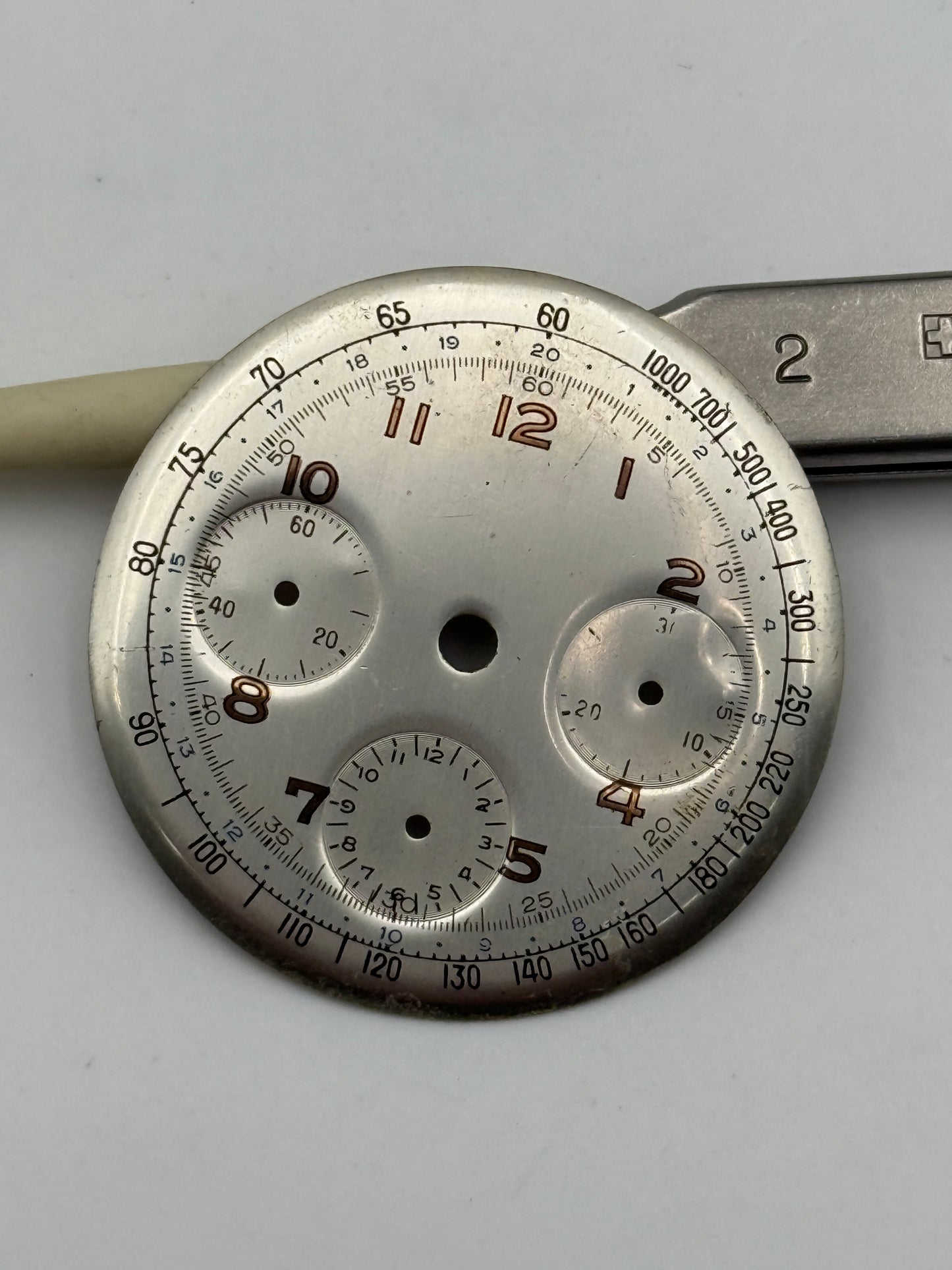 chrono 33,8mm dial quadrante old