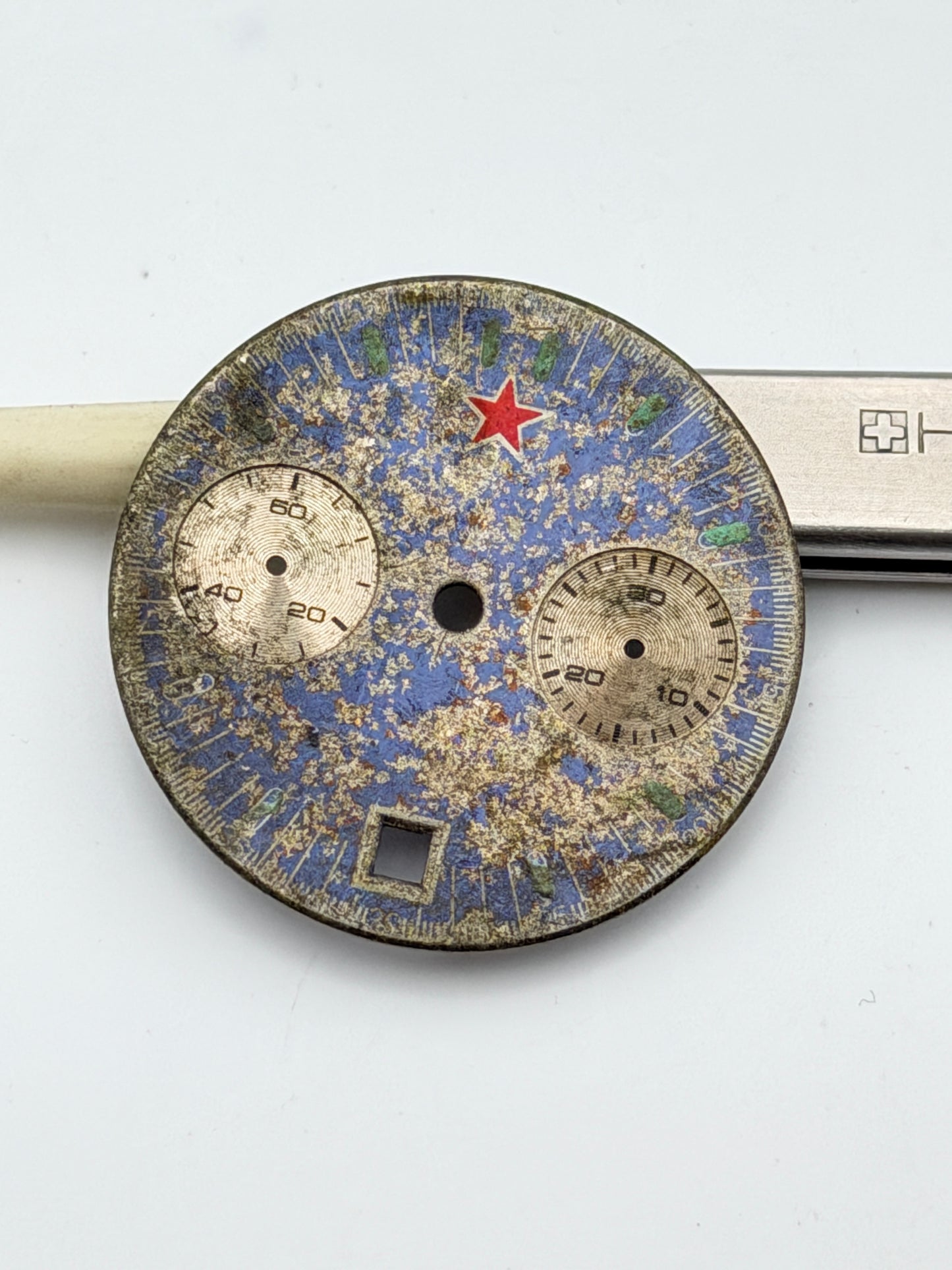 poljot chrono 30.2mm dial quadrante