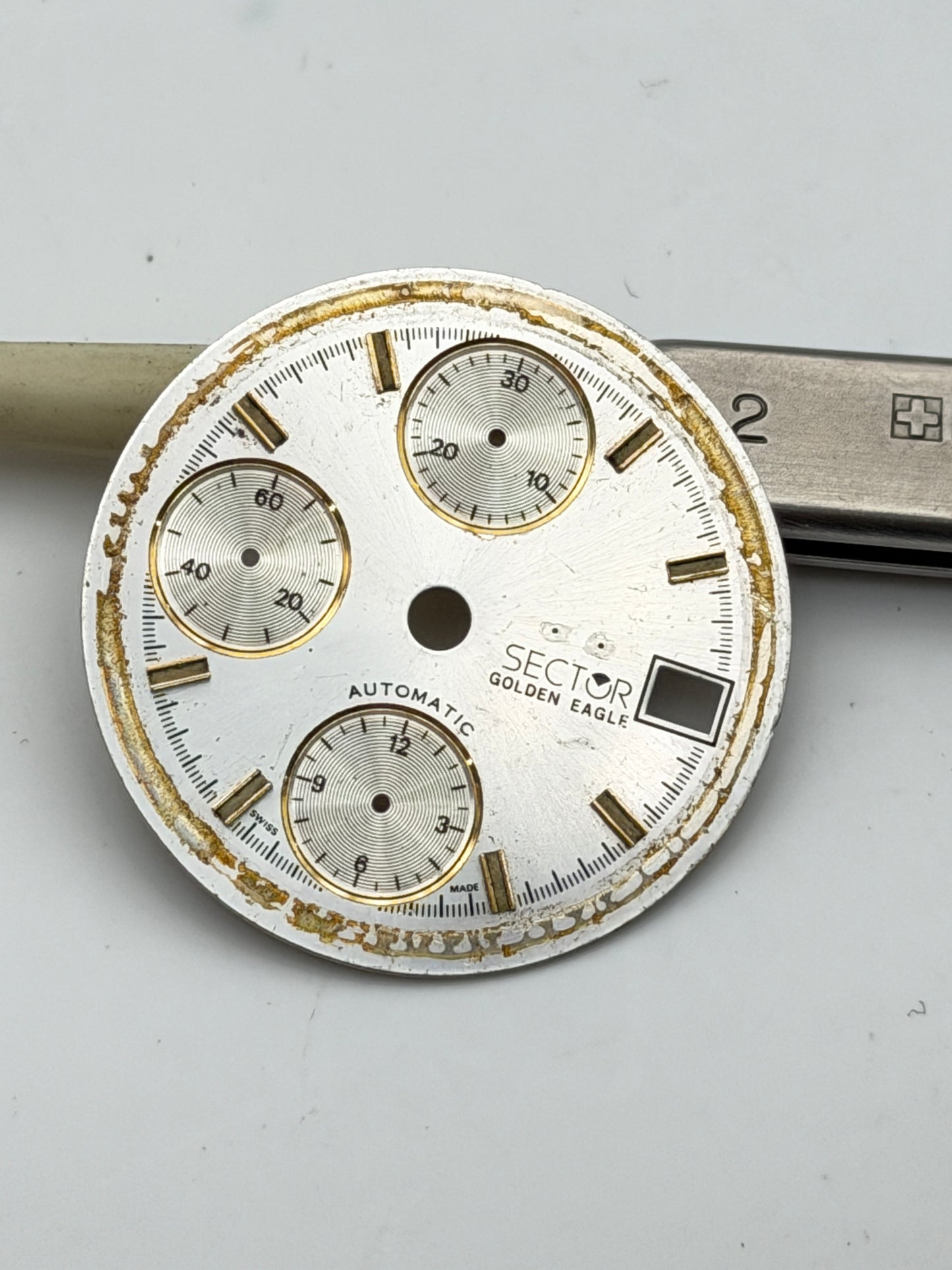 sector golden eagle 29.5mm dial quadrante 7750 chronograph
