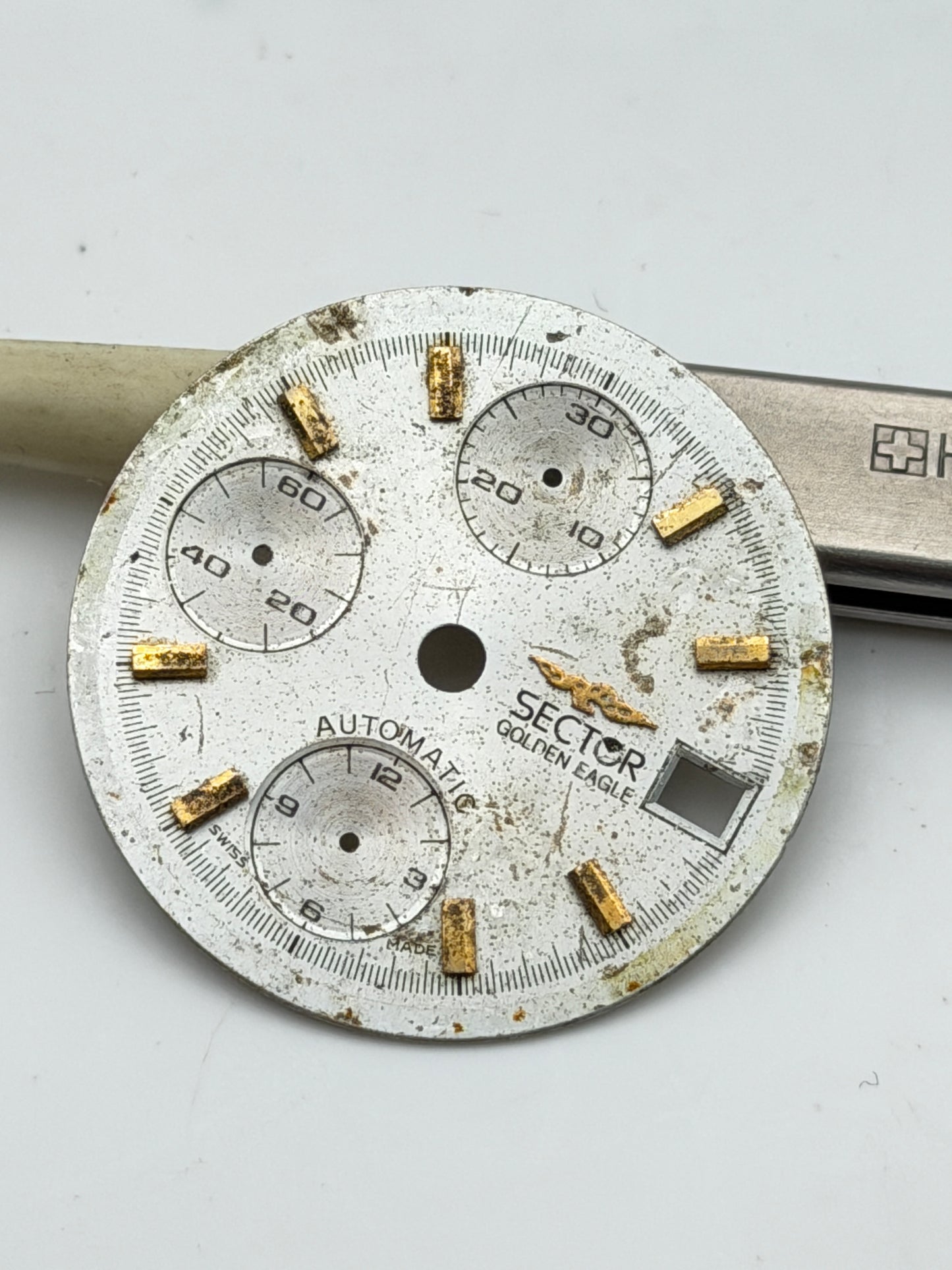 sector golden eagle 29.5mm dial quadrante 7750 chronograph