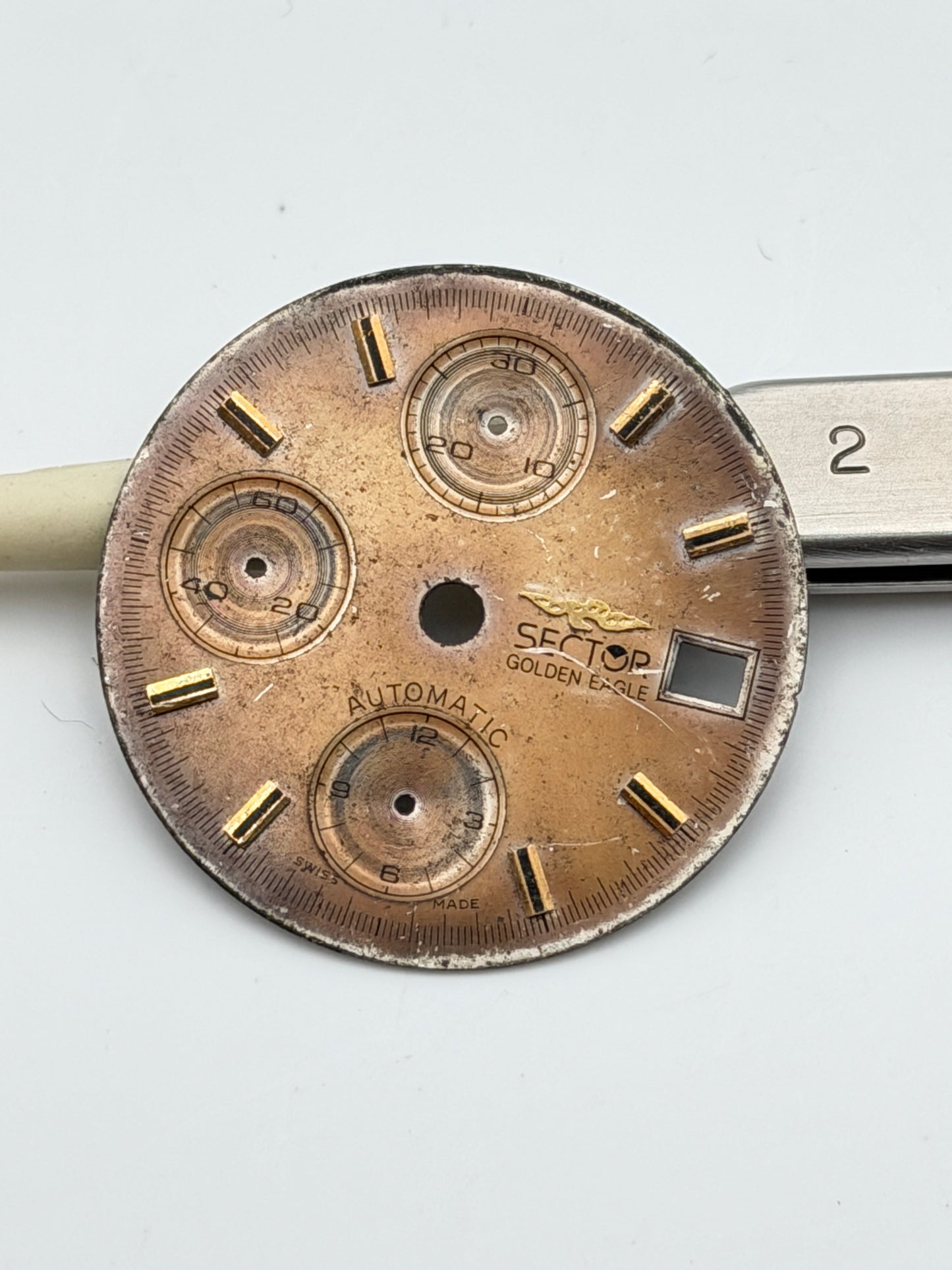 sector golden eagle 29.5mm dial quadrante chronograph automatic