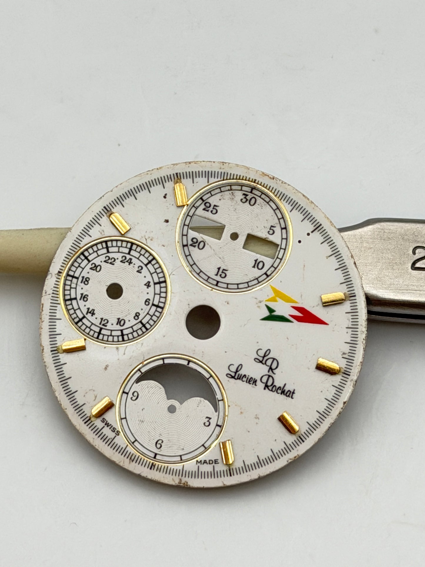lcuien rochat chrono 7750 limited edition 28.5mm dial quadrante