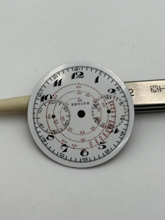 zenith monopusher porcellana porcelain chrono dial quadrante 30mm
