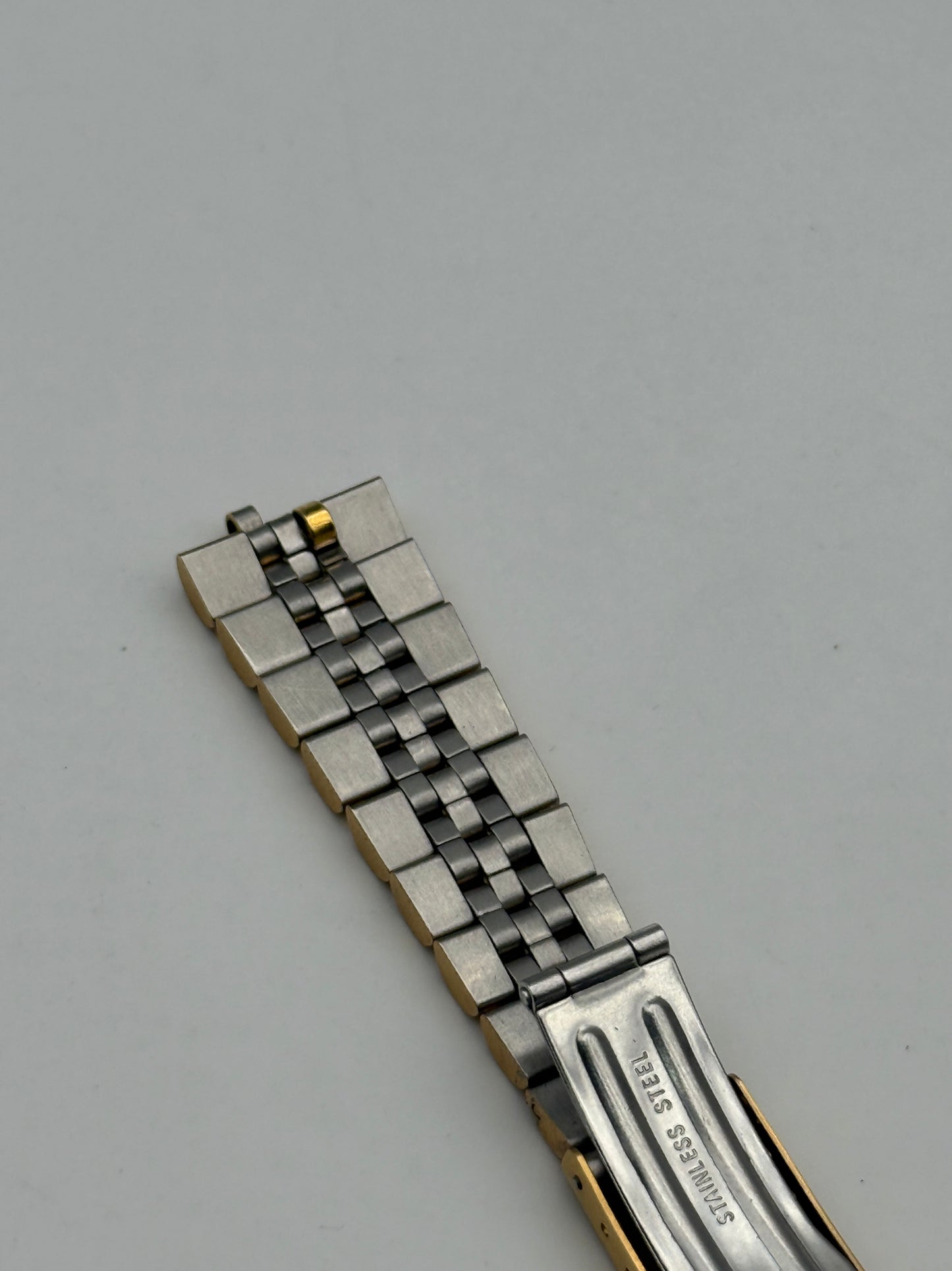 bulova calendar dorato 17mm gold palated bracciale bracelet cinturino strap