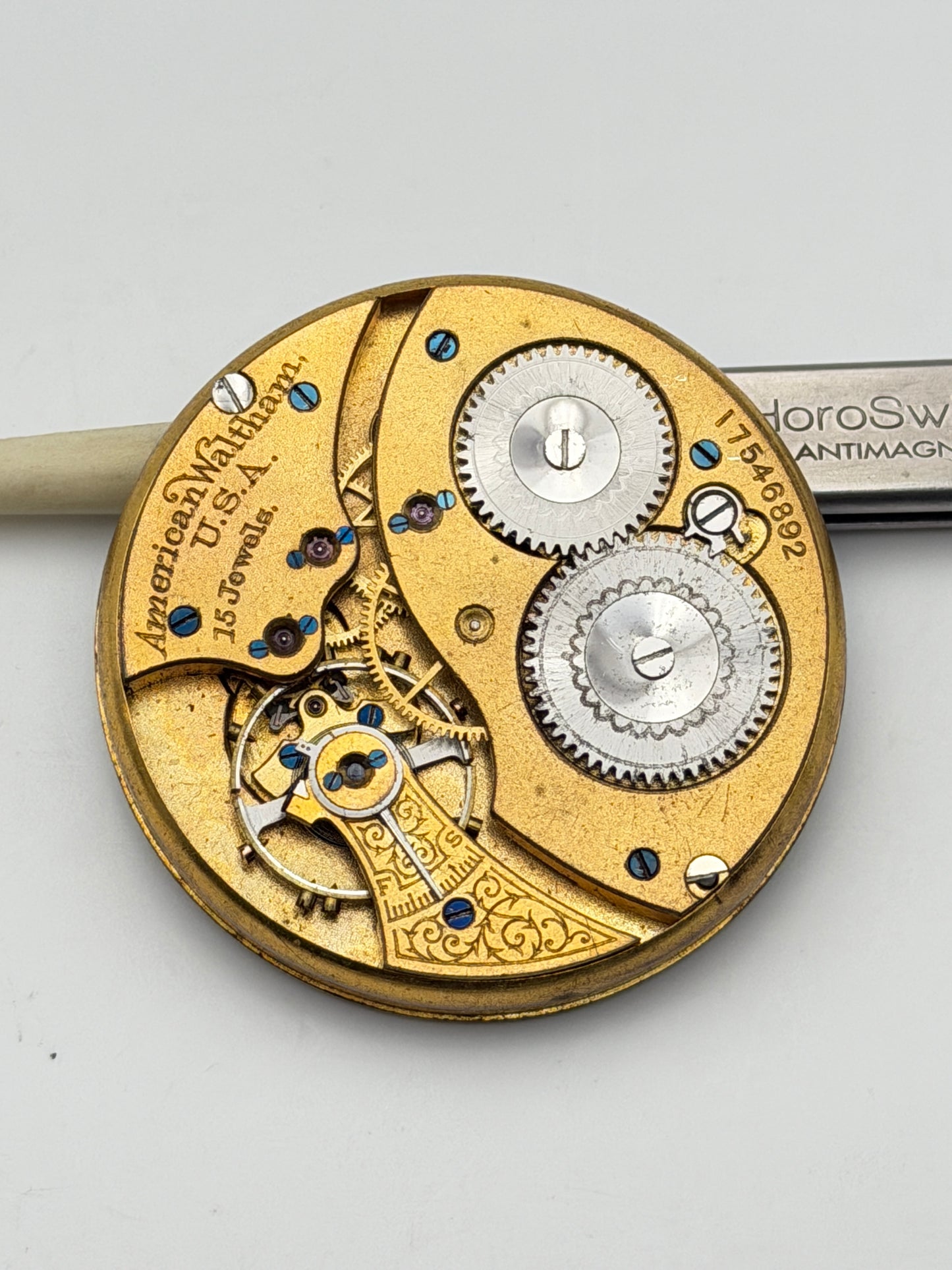 waltham 38mm pocket watch movement movimento