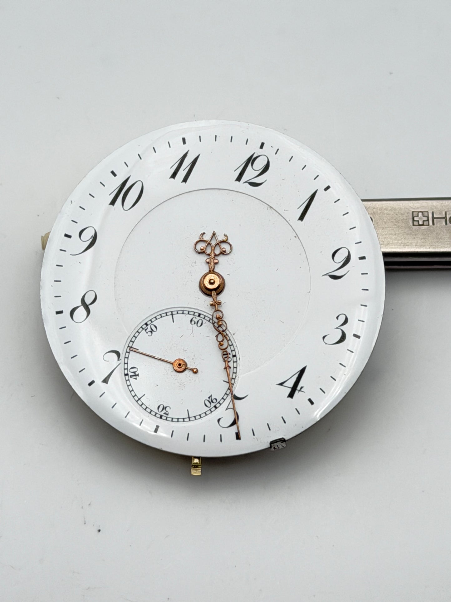 anonimo 41mm collo di cigno pocket watch movement movimento rare
