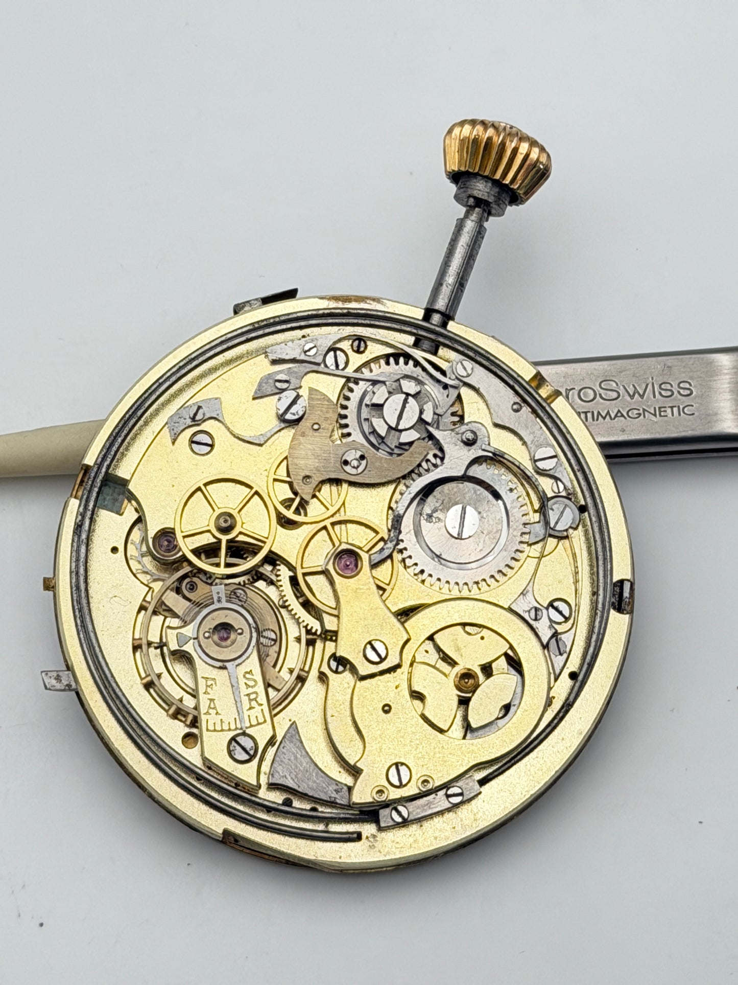 ripetizione ore minuti e quarti chrono 49.5mm repetition minute repeater pocket watch movement movimento