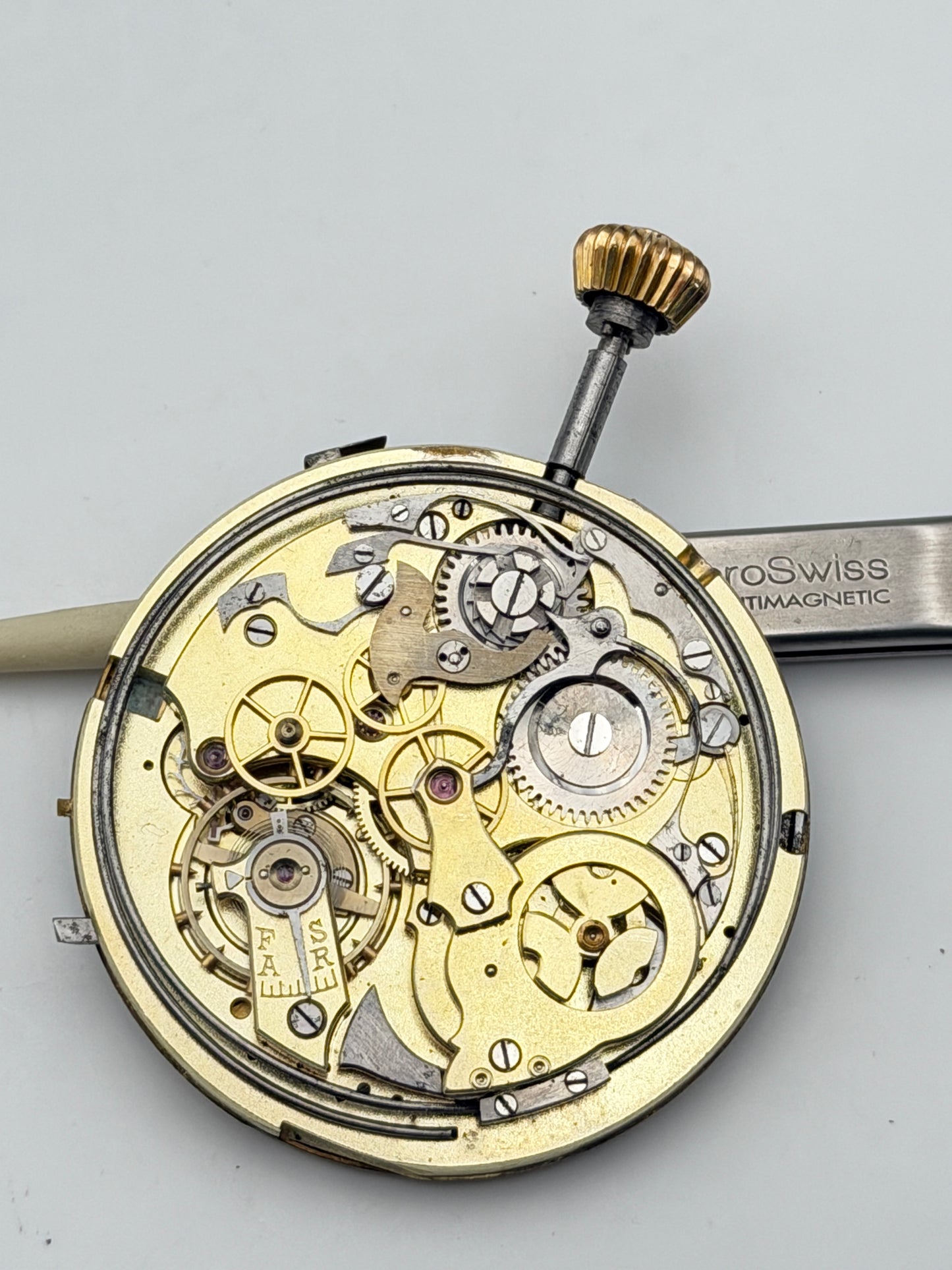 ripetizione ore minuti e quarti chrono 49.5mm repetition minute repeater pocket watch movement movimento