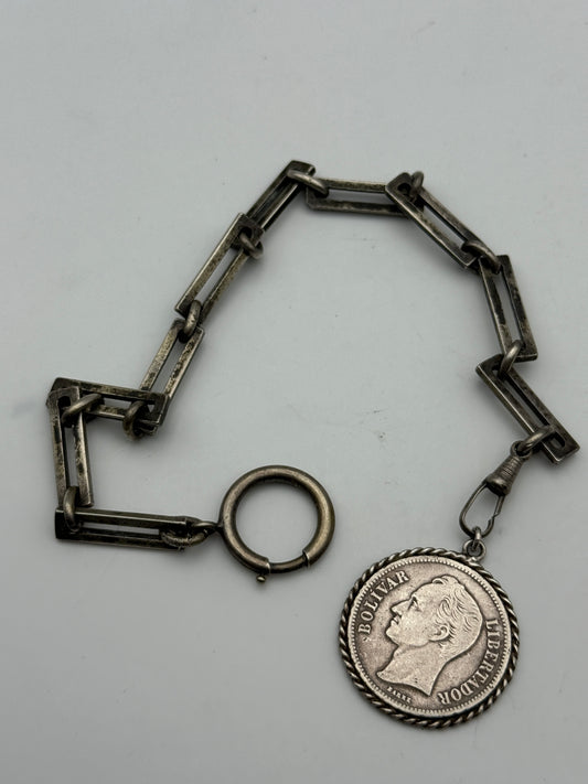 catena vintage orologio da tasca key chain pocket watch vintage silver 925