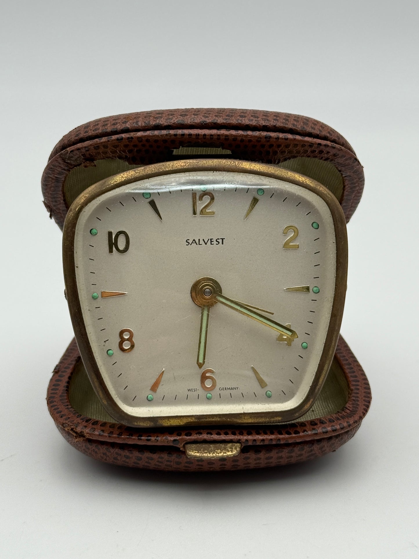 salvest west germany table clock sveglia da tavolo vintage alarm