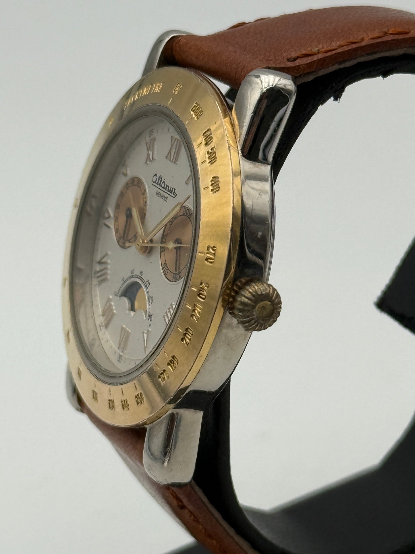 altanus calendar moon phase swiss made  referenza 8844
