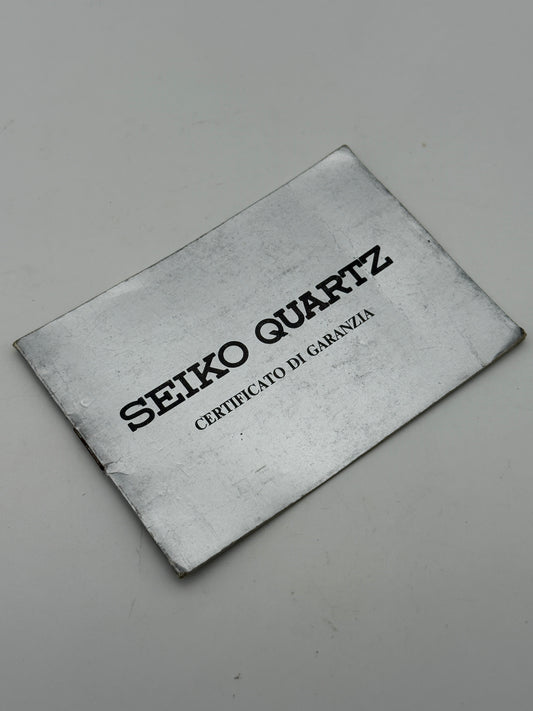 seiko quartz vintage warranty garanzia guarantee