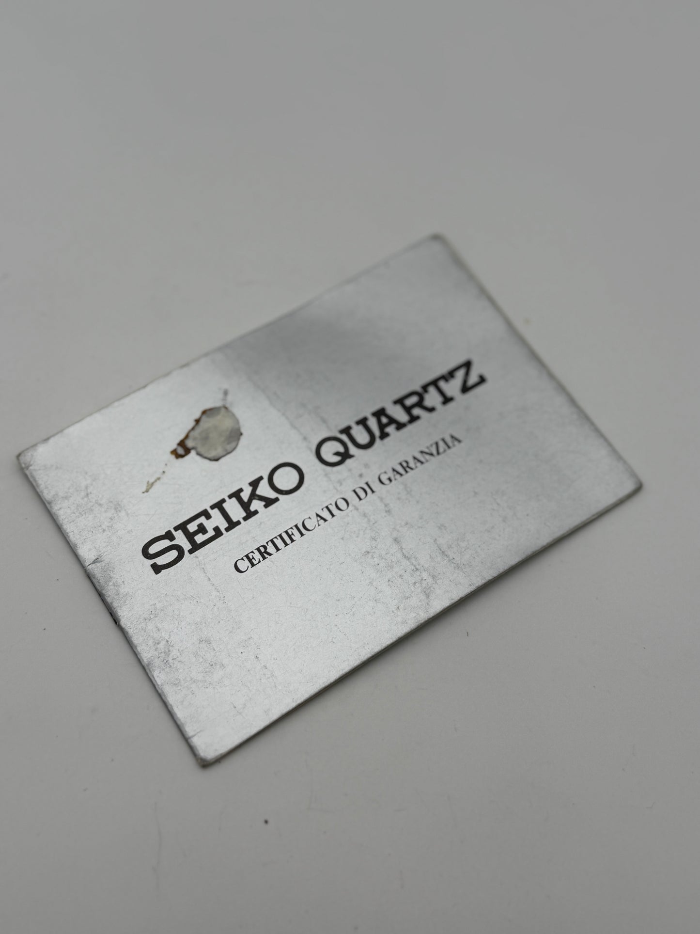 seiko quartz vintage warranty garanzia guarantee